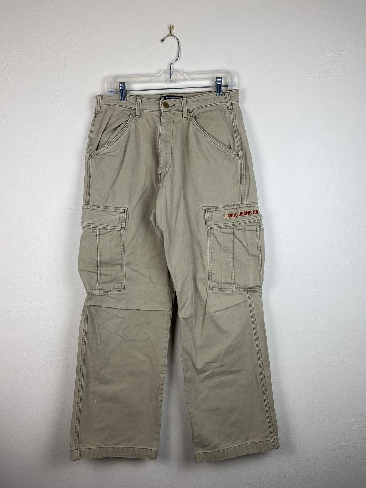 image of Polo Ralph Lauren x Ralph Lauren Vintage Polo Jeans Company Cargo Pants Ralph Laurent Pants in Crea