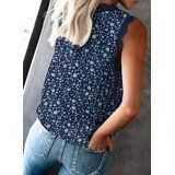 Other CCC Floral Sleeveless Blouse With Lace Trim V Neck Navy Size Size XL / US 12-14 / IT 48-50 - 11 Thumbnail