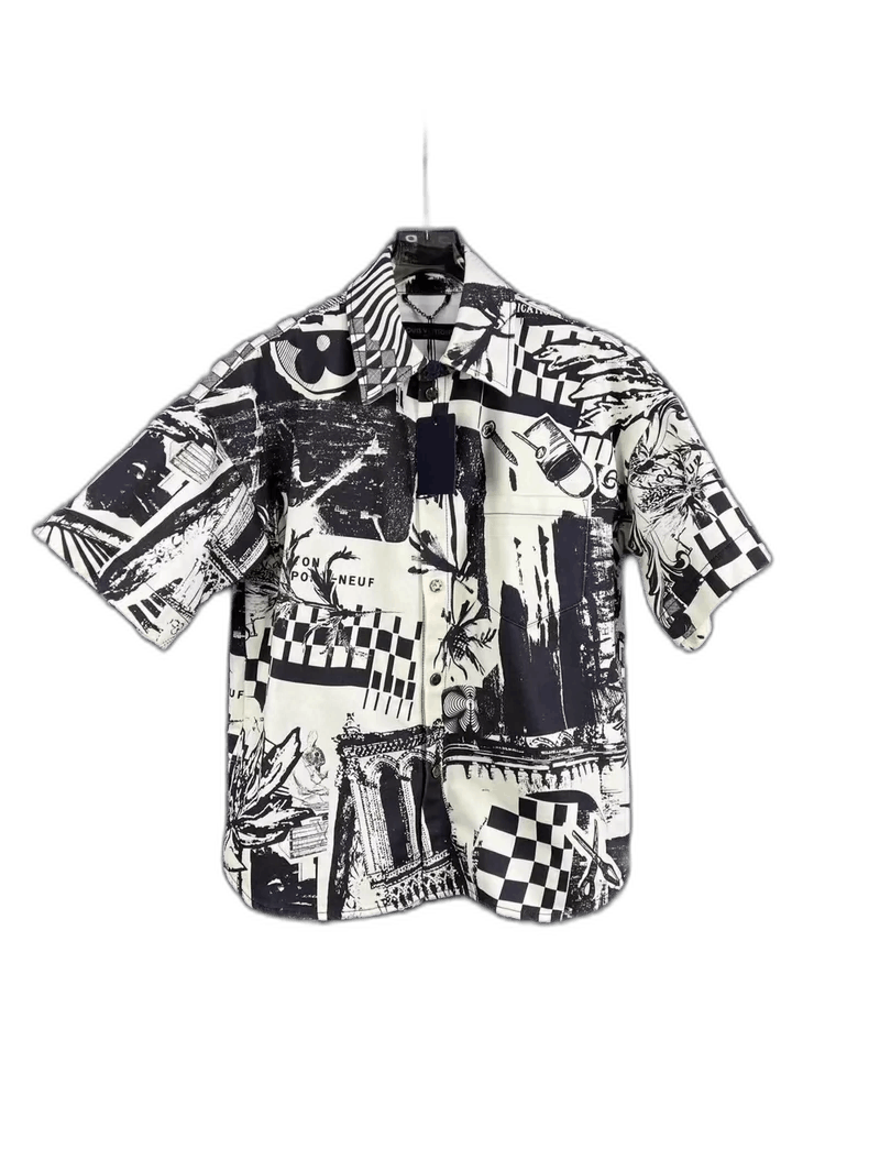Louis Vuitton Louis Vuitton Short Sleeve Denim Shirt-yf Size US S / EU 44-46 / 1 - 1 Thumbnail