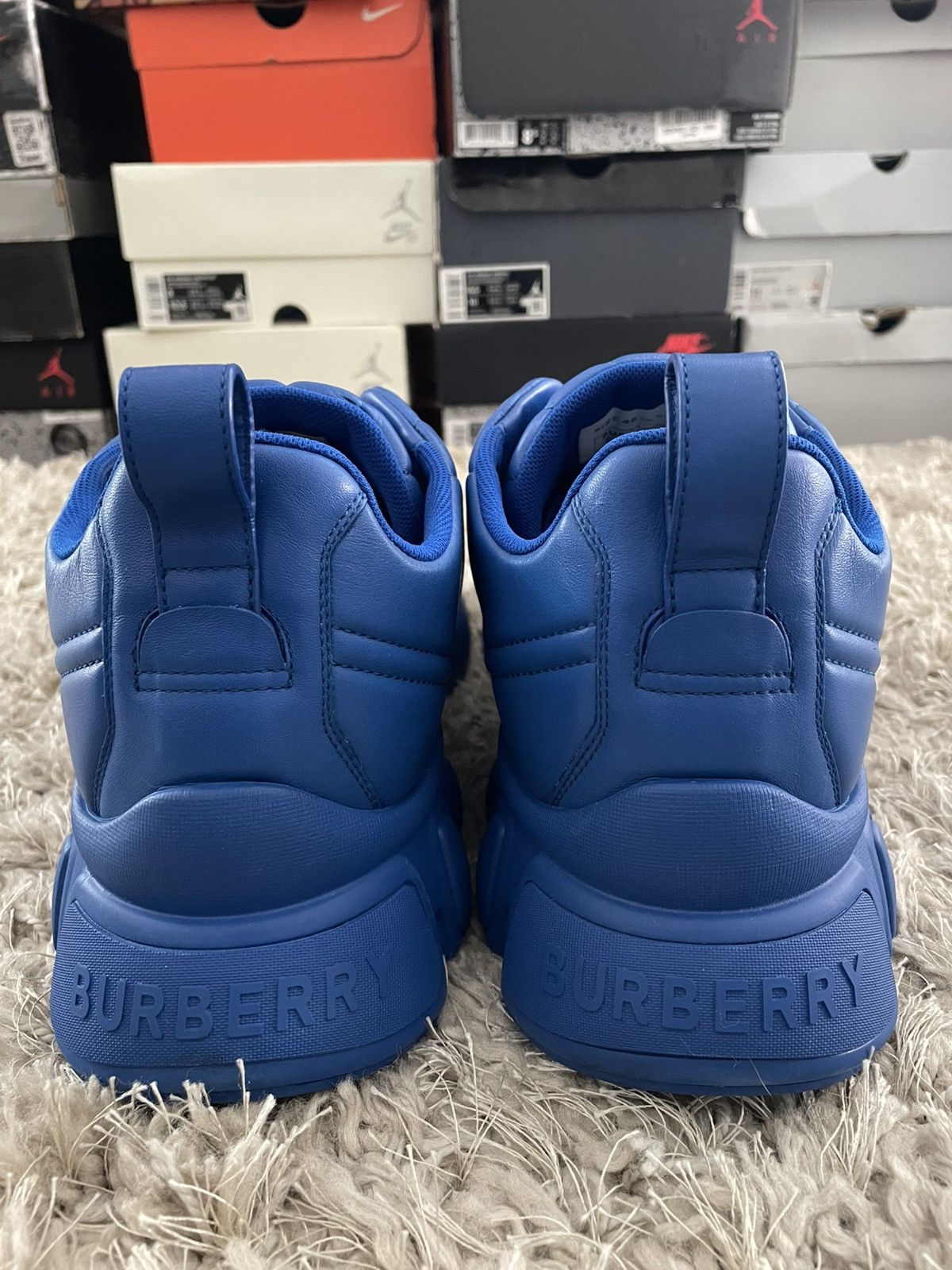 Burberry Burberry Leather Quitted Sneakers Size US 13 / EU 46 - 6 Thumbnail