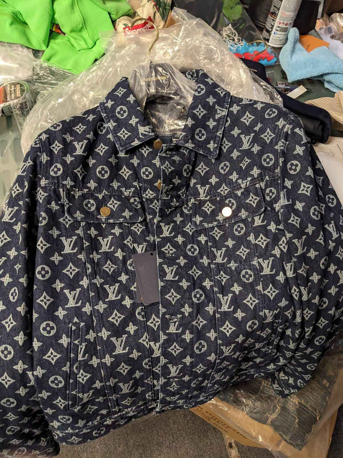 Louis Vuitton LOUIS VUITTON KIM JONES DENIM MONOGRAM JACKET Size US L / EU 52-54 / 3 - 5 Thumbnail