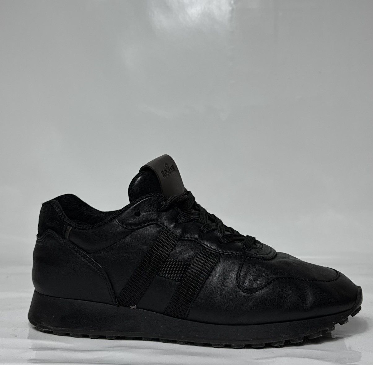 Hogan Hogan Black Leather Casual Sneakers Size 6 26 CM Size US 6 / EU 39 - 2 Thumbnail