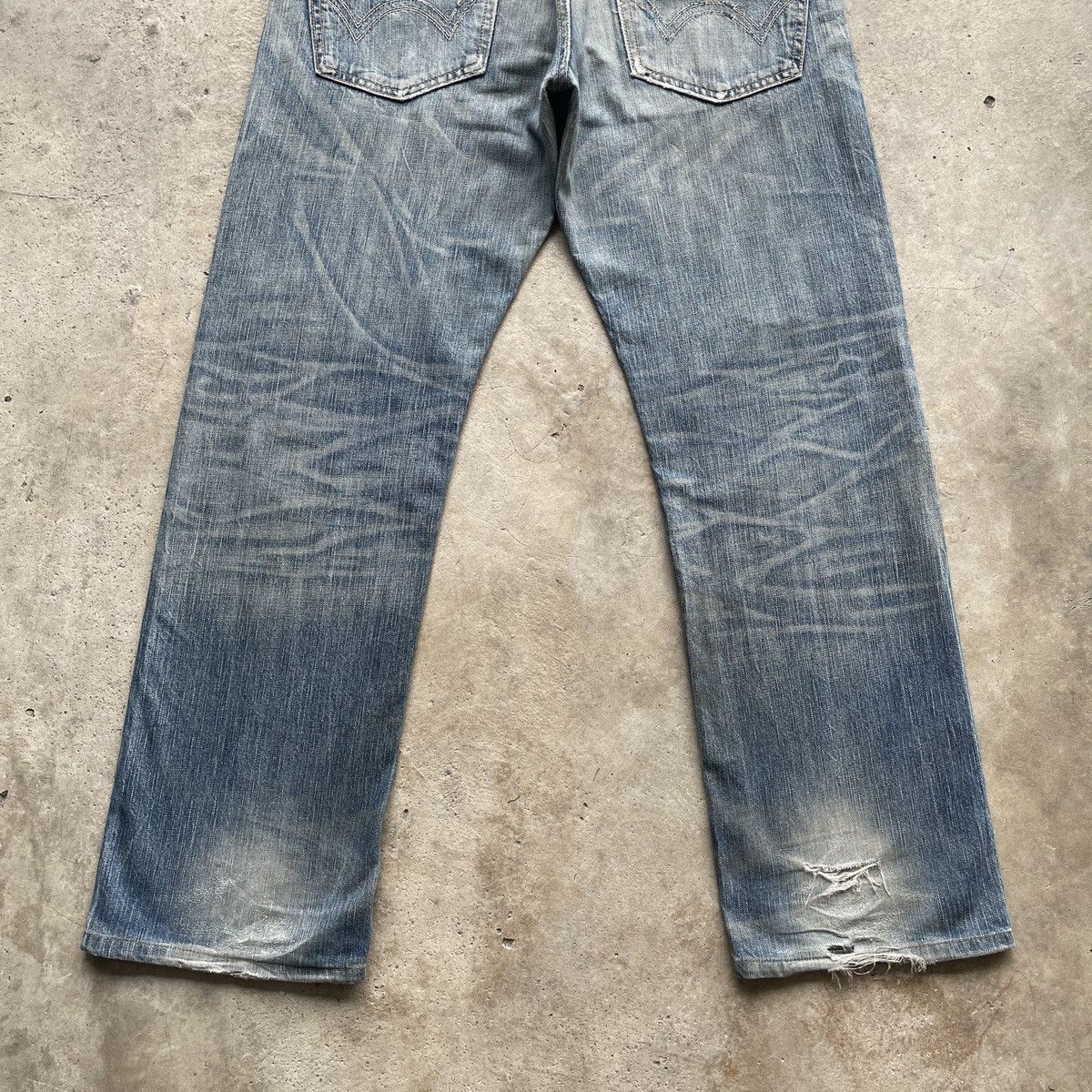Japanese Brand W37 Vintage Edwin Faded Distressed Jeans Baggy Denim Pants Size US 37 - 11 Thumbnail