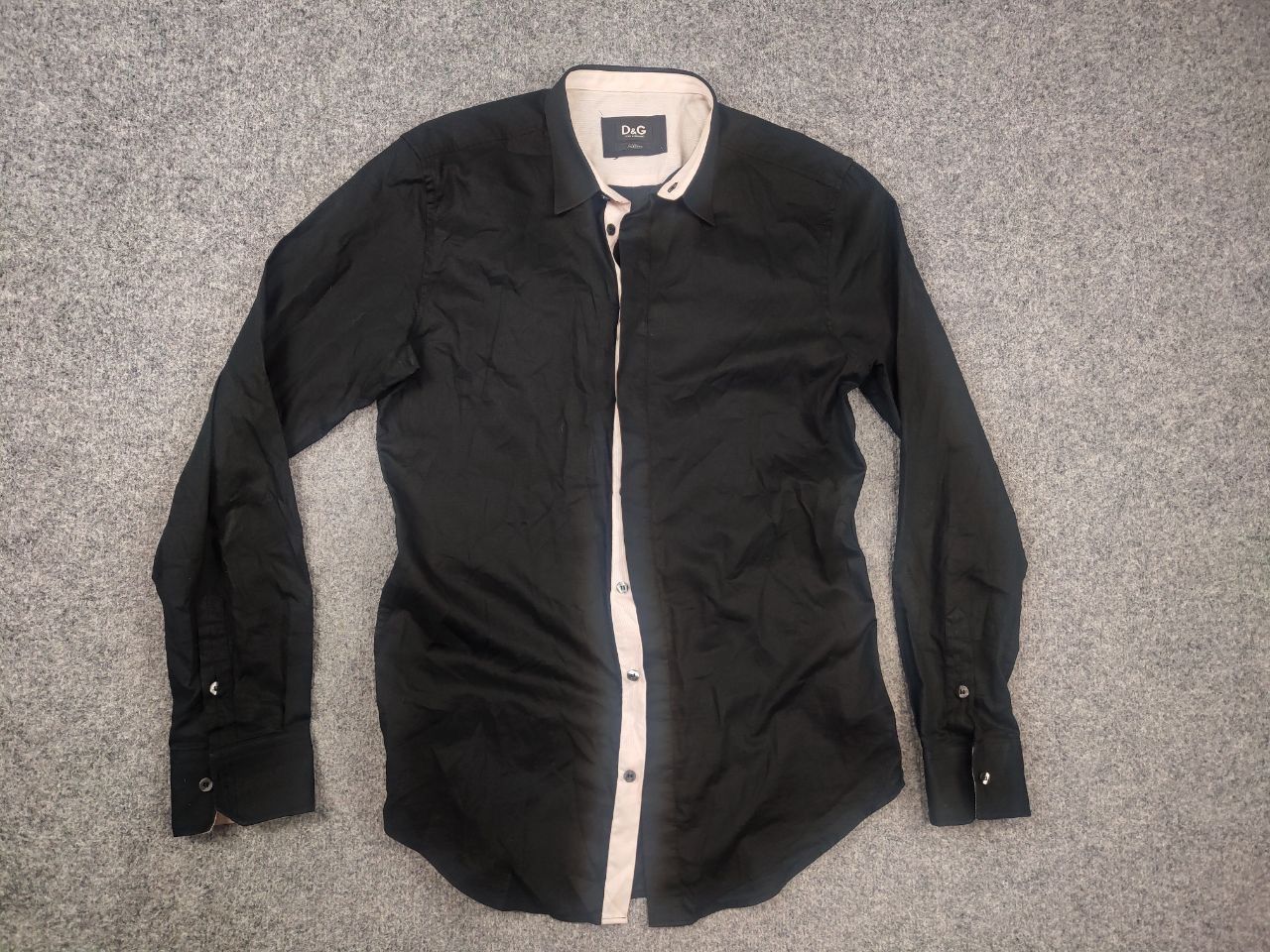 Dolce & Gabbana Dolce & Gabbana Vintage Black Slim long sleeves Shirt logo Size US M / EU 48-50 / 2 - 2 Thumbnail