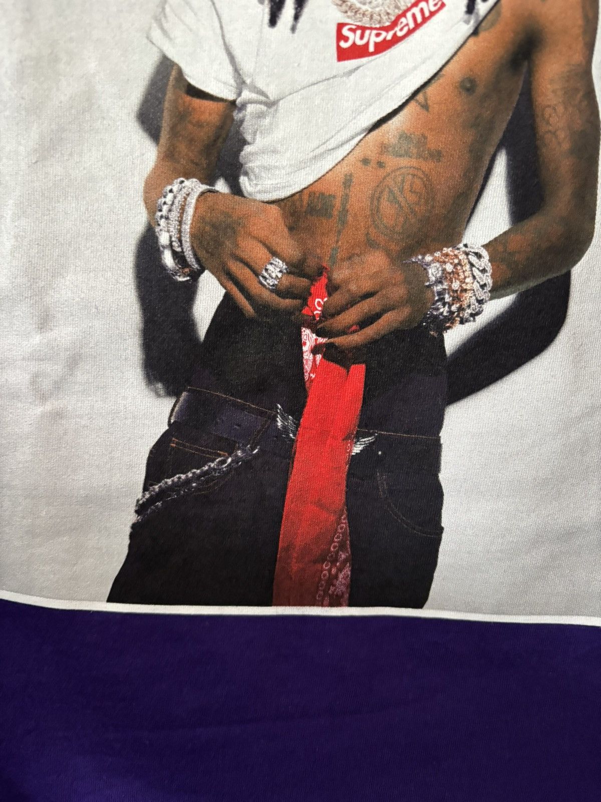 Supreme Supreme Playboi Carti Tee Purple Men's XXL FW25 CONFIRMED Size US XXL / EU 58 / 5 - 8 Thumbnail