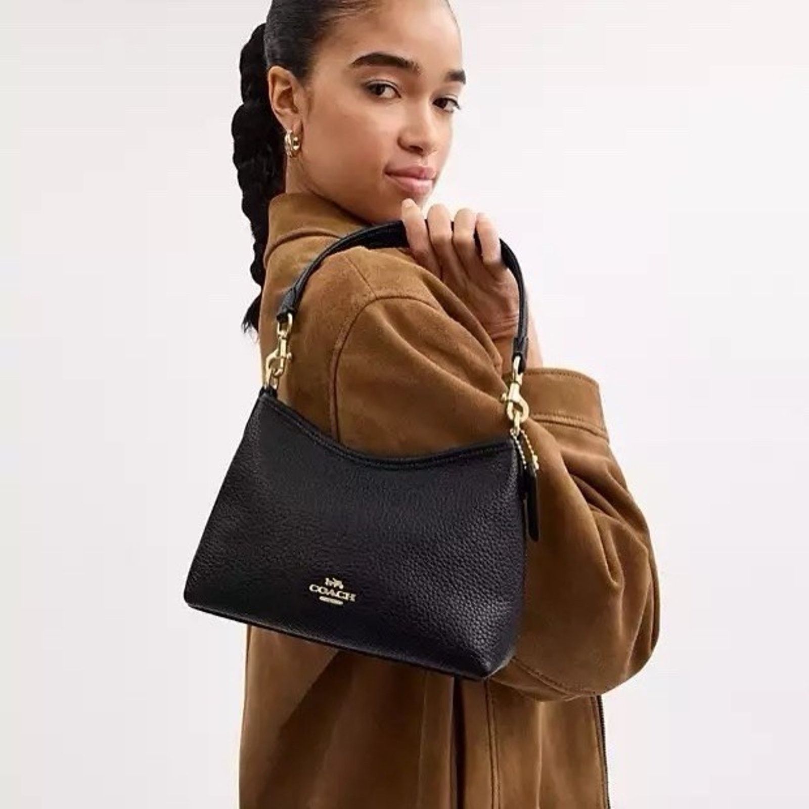 Coach NWT COACH Laurel Small Shoulder Bag CBH16 Gold/Black Size ONE SIZE - 9 Thumbnail
