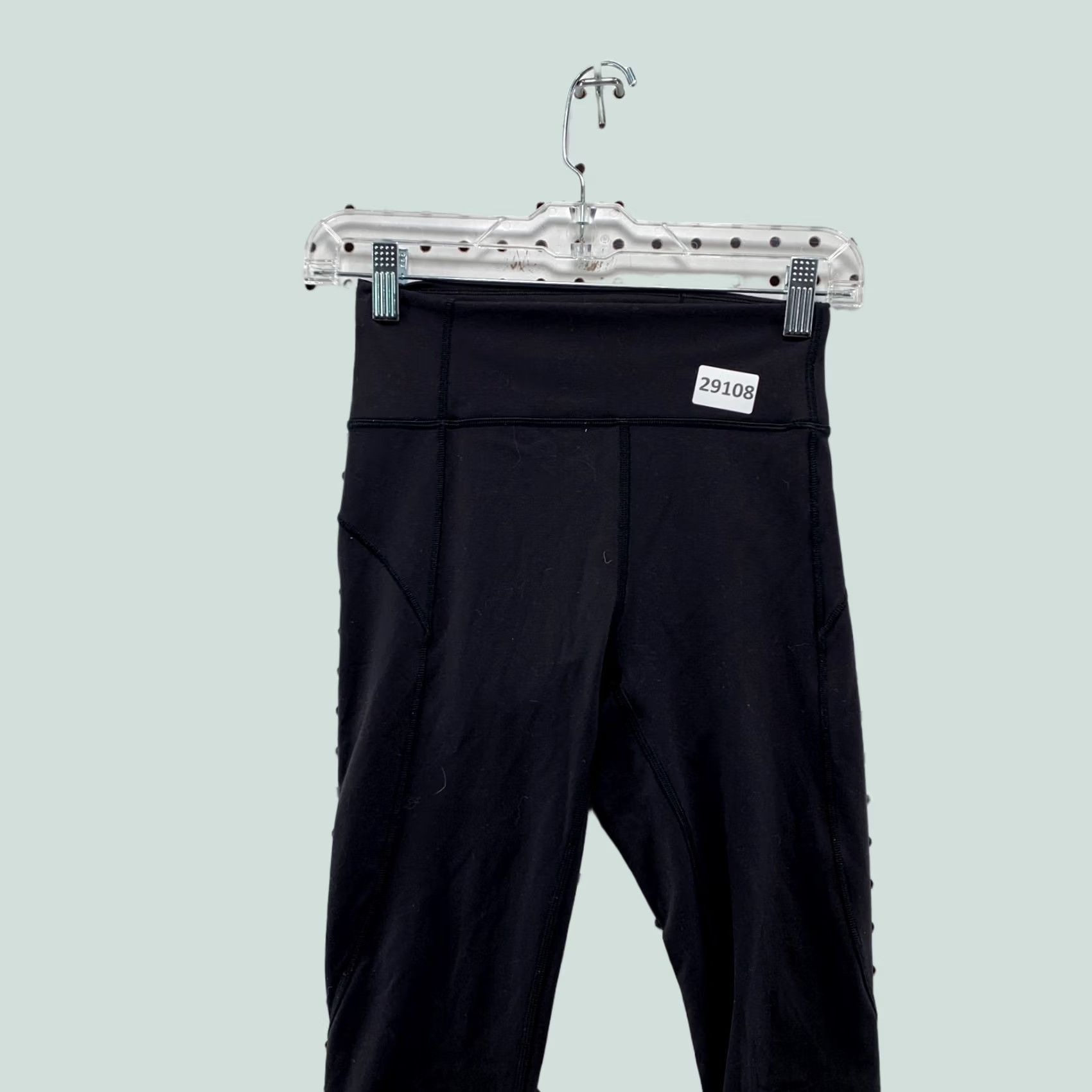 Lululemon Lululemon High Rise Crop Yoga Leggings Womens Size 4 Black 22x19.5 Size 27" / US 4 / IT 40 - 1 Thumbnail