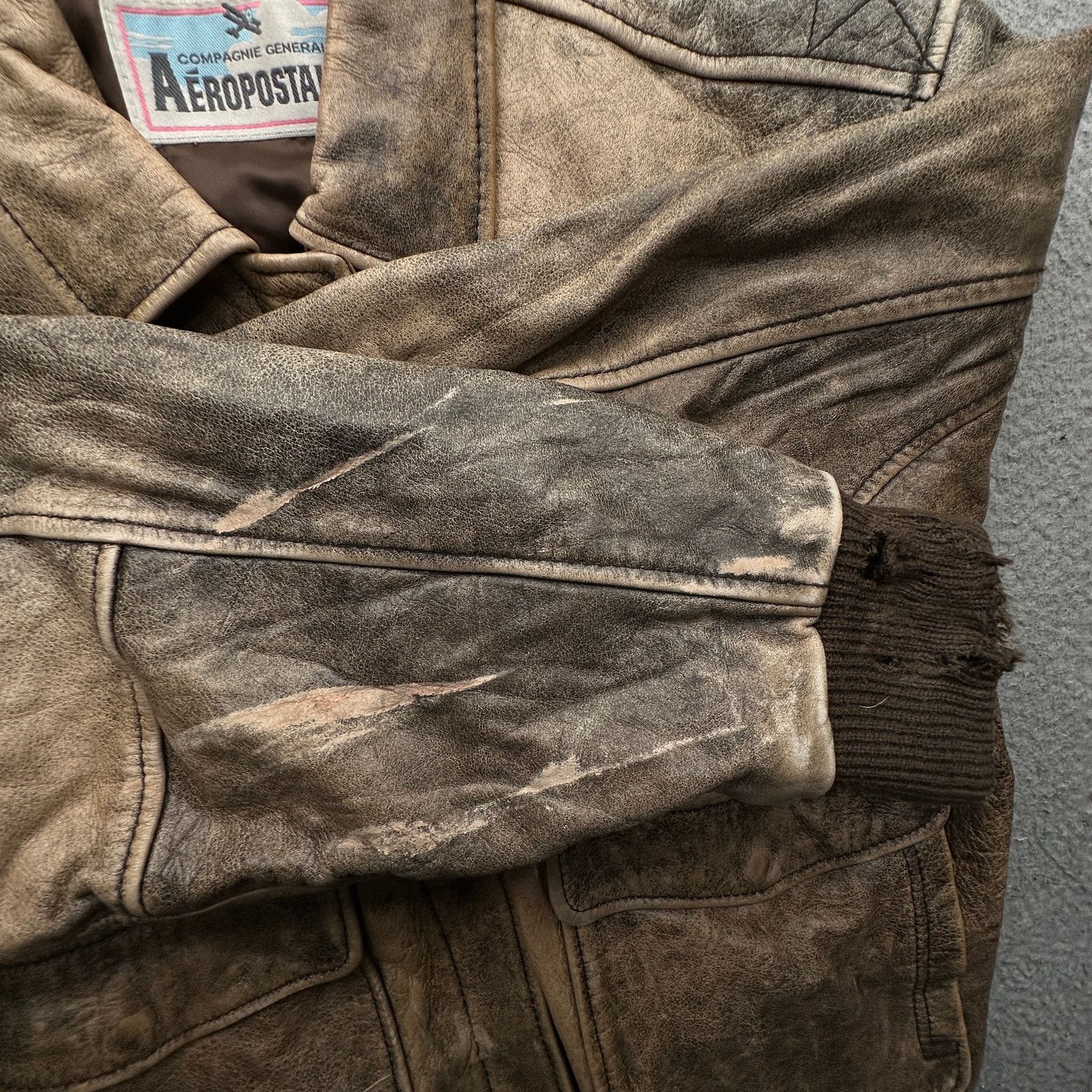 Aeropostale Vintage Aeropostale A-2 Bomber Leather Jacket Medium Flight Size US M / EU 48-50 / 2 - 7 Thumbnail