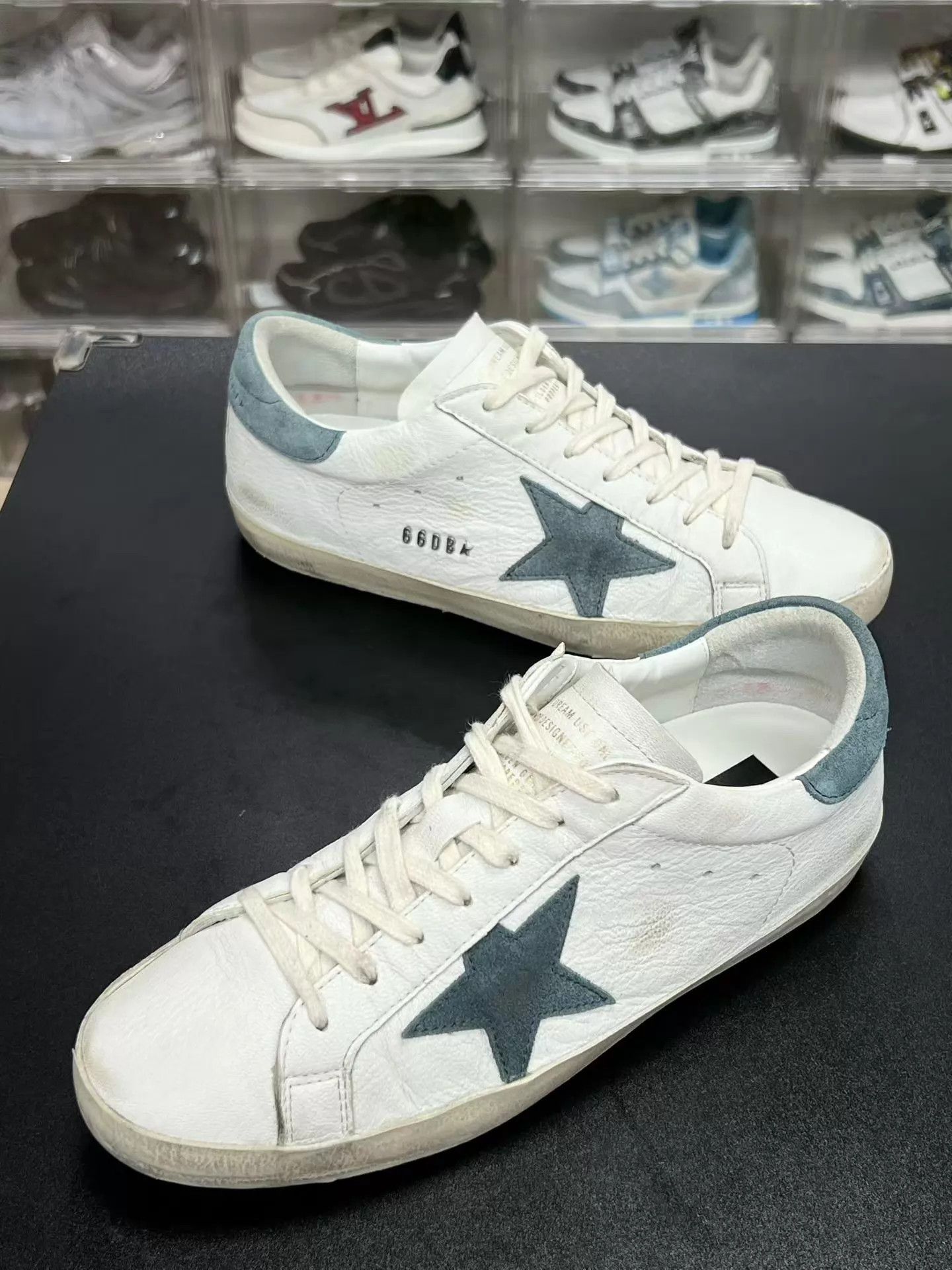 Golden Goose GGDB White Blue Low-Top Sneakers 41 Size US 8 / EU 41 - 1 Thumbnail