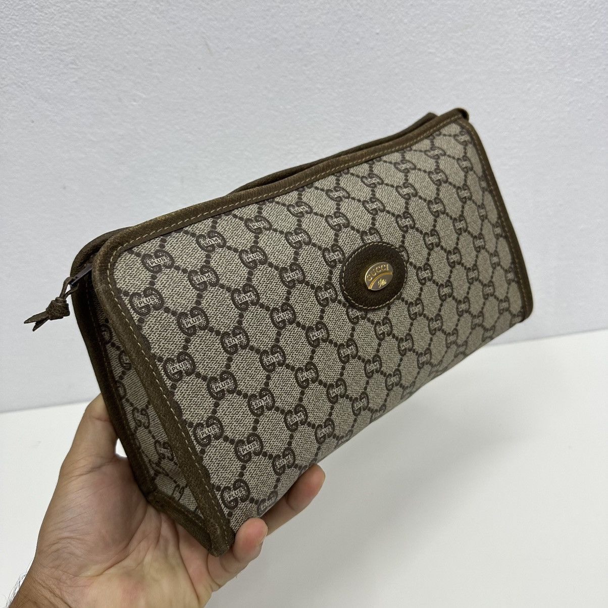 Vintage ‼️YES‼️ AUTHENTIC GUCCI GG PLUS CLUTCH BAG Size ONE SIZE - 6 Thumbnail