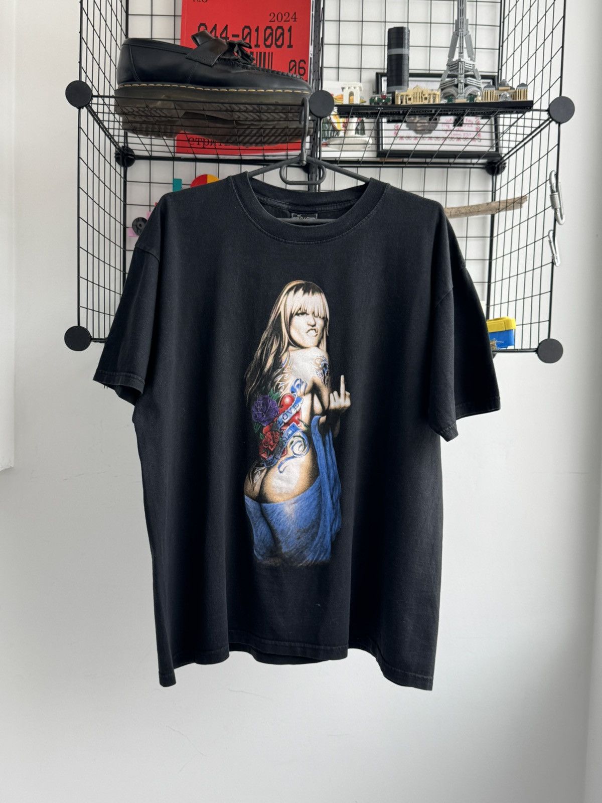 Streetwear × Vintage Vintage pornstar style tee 90s sexy humor