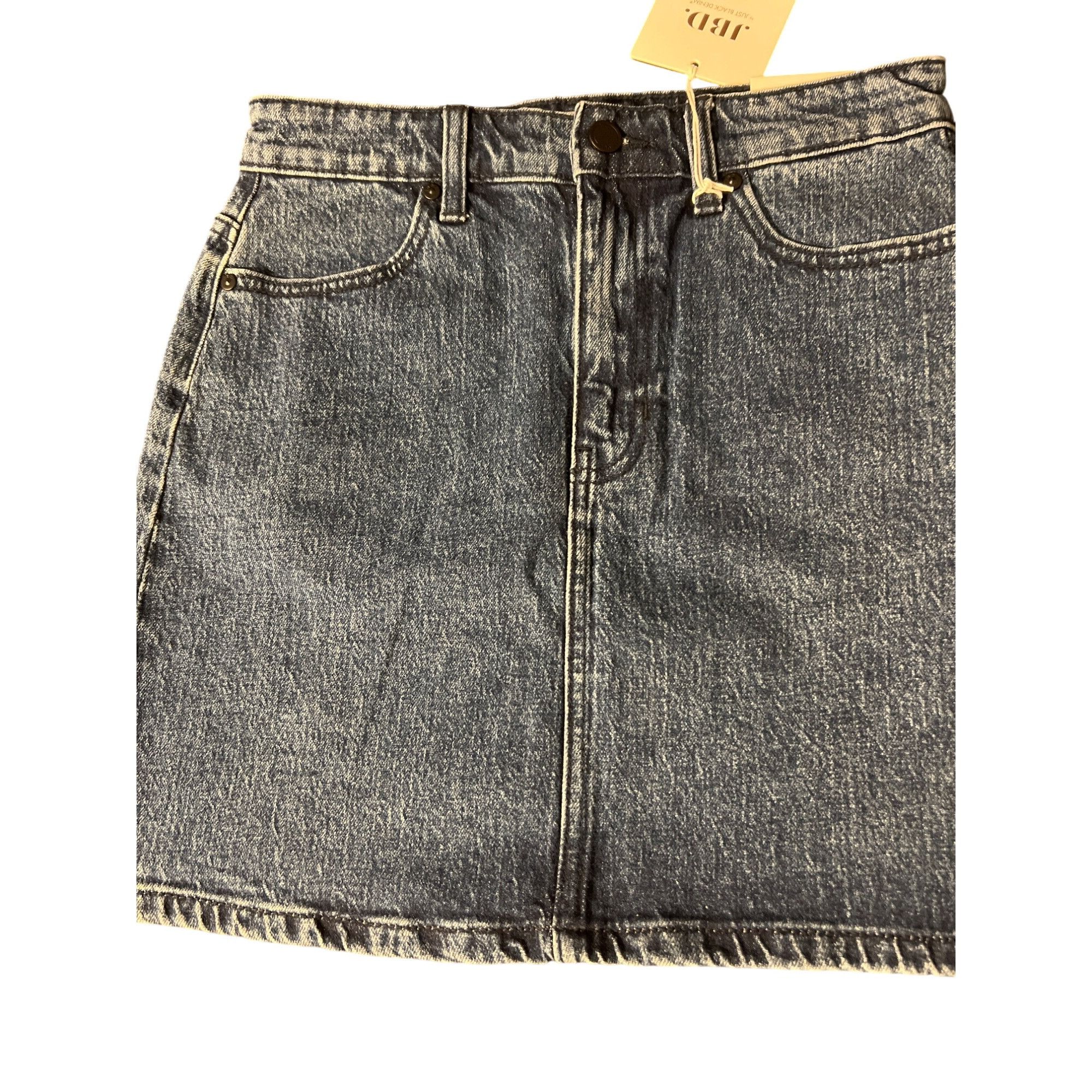 Other JBD Just Black Denim Retro Mini Denim Skirt Blue Jean Zipper Size 28" / US 6 / IT 42 - 2 Thumbnail