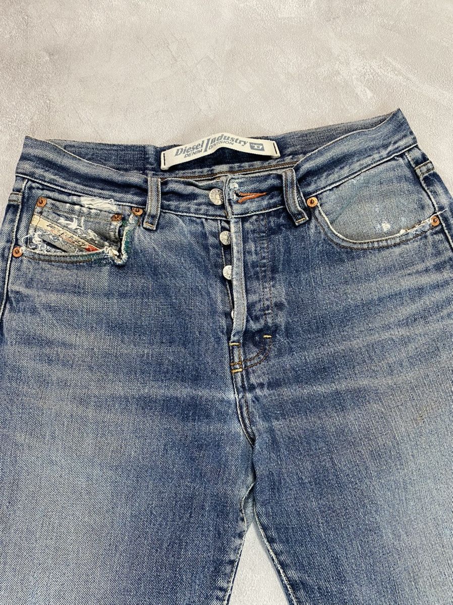Diesel 💎 Crazy Faded Wash Diesel Essential Flared Punk jeans hype Size US 31 - 3 Thumbnail
