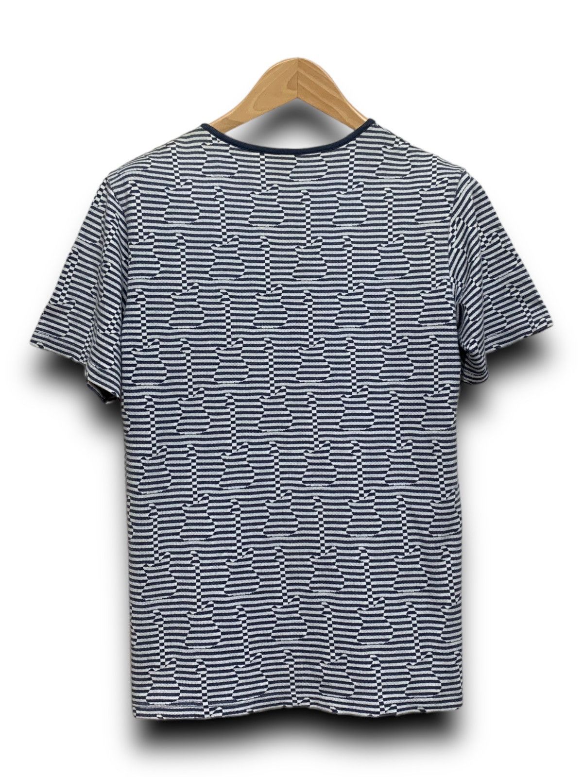Designer × Japanese Brand × Number (N)ine NUMBER (N)INE STRIPES GUITAR MONOGRAM JAPANESE BRAND SHIRT Size US L / EU 52-54 / 3 - 2 Thumbnail