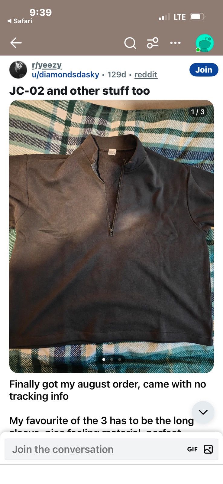 Yeezy YEEZYQUARTERZIP JC-02 Sz 2 Size US L / EU 52-54 / 3 - 13 Thumbnail