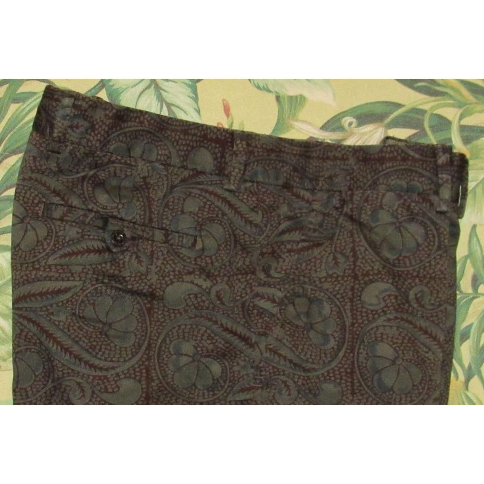 Ralph Lauren Vtg Polo RALPH LAUREN Green Brown 11" Printed Chino Shorts 33 Mens Size US XS / EU 42 / 0 - 2 Thumbnail