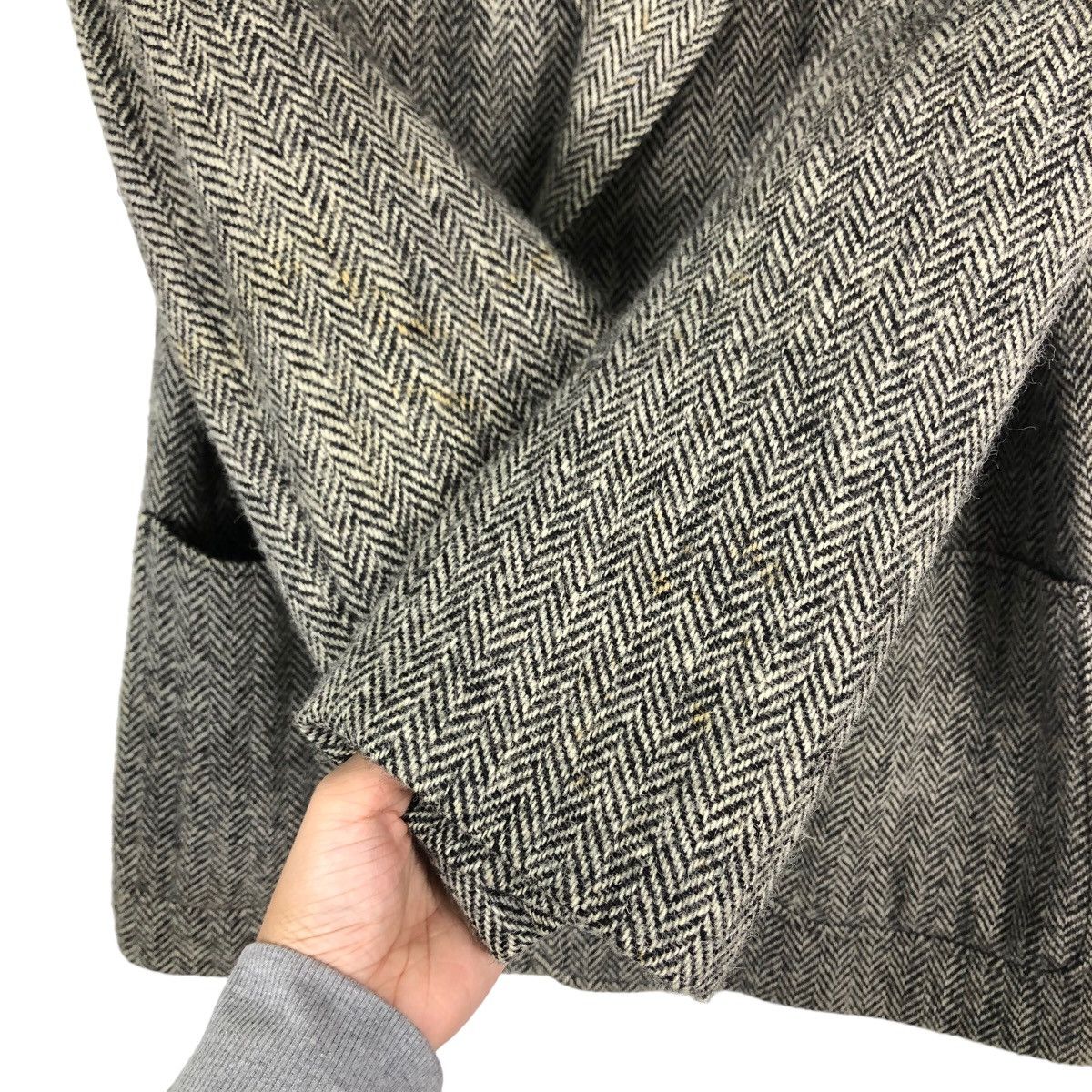 Harris Tweed 🔥Vintage Harris Tweed Wool Double Breast Jacket Herringbone Size US M / EU 48-50 / 2 - 12 Thumbnail