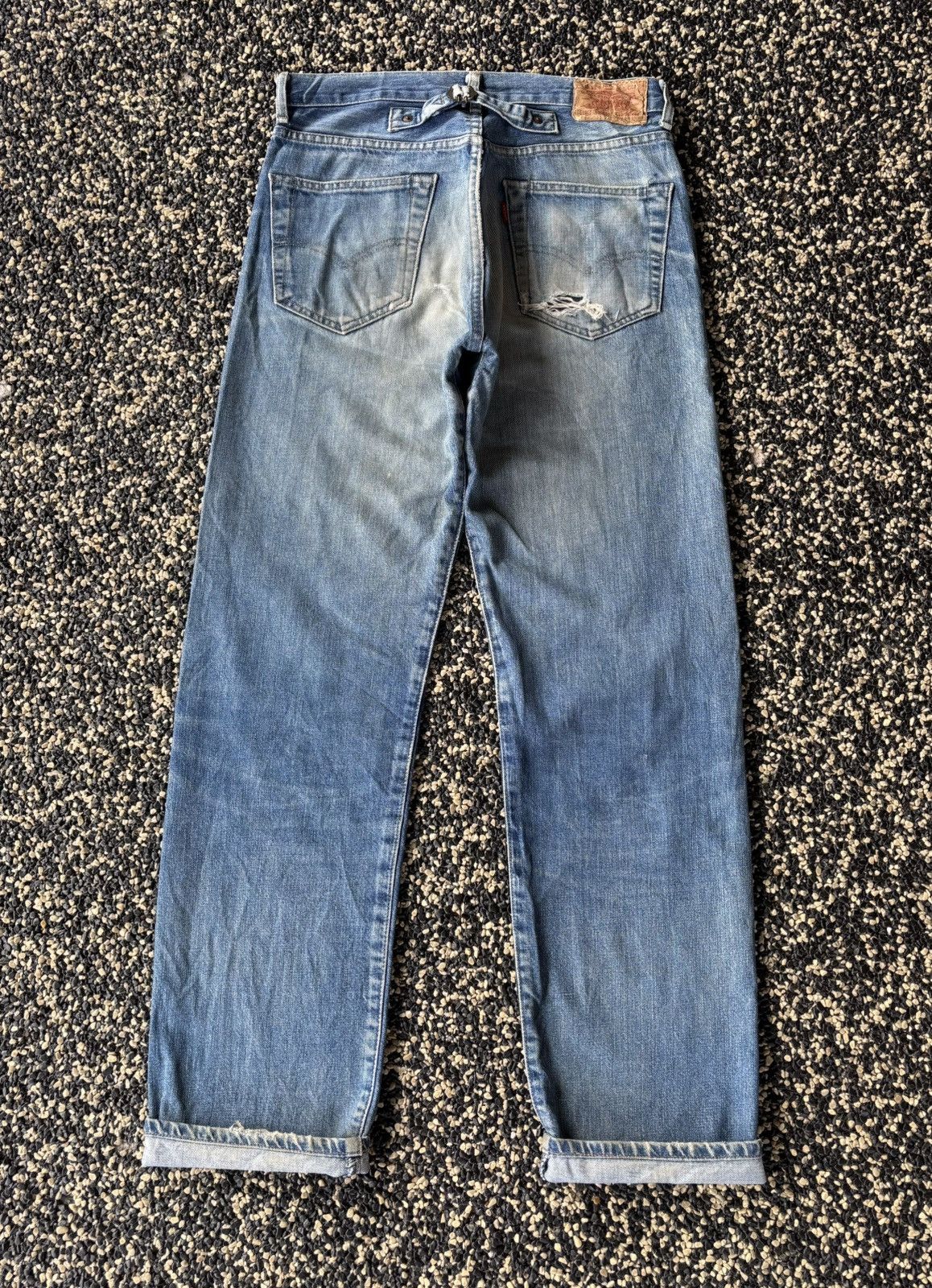 Levi's Vintage Levi’s Big E Lot 701 XX Buckle Belt Selvedge Jeans Size US 32 / EU 48 - 4 Thumbnail