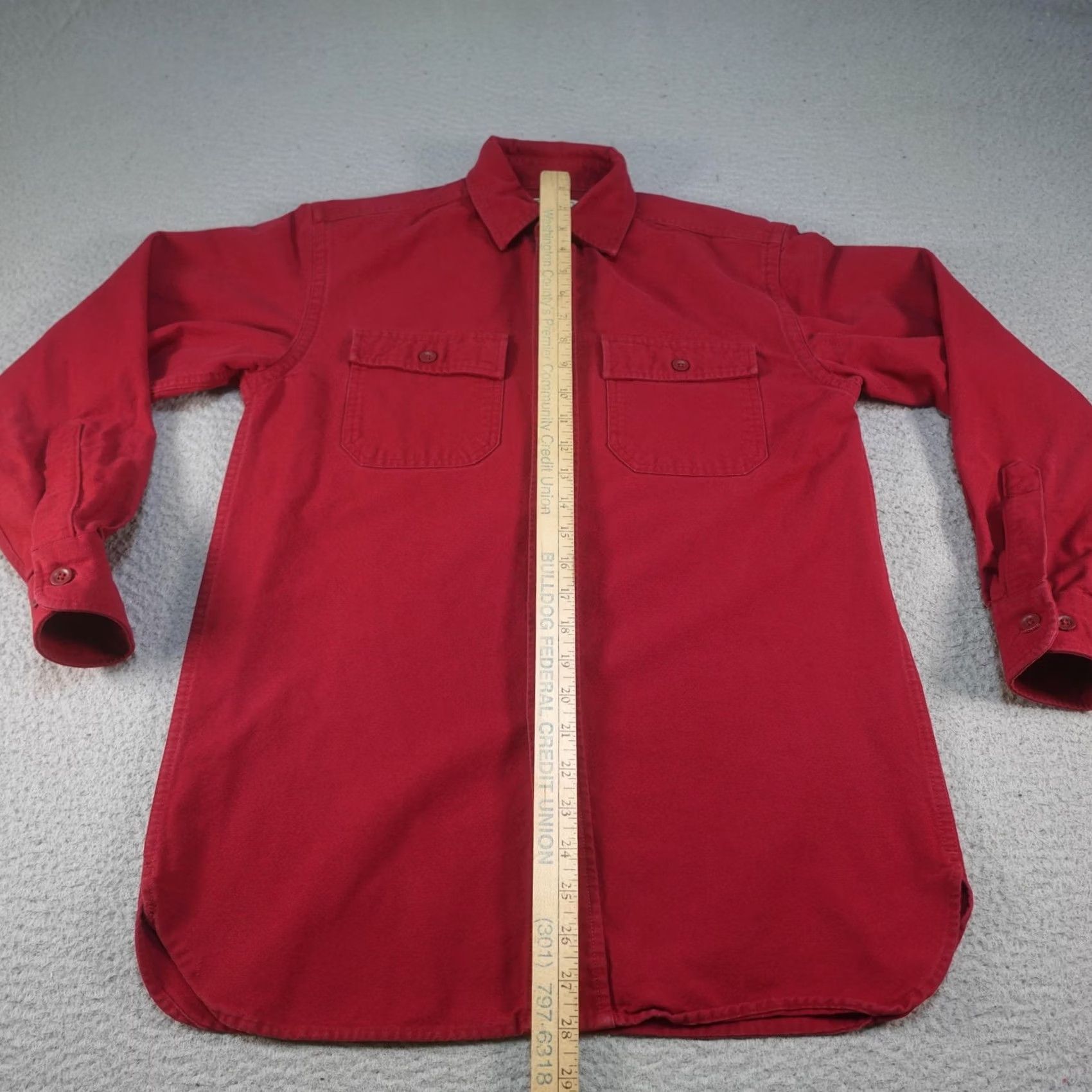 Vintage L.L. Bean Shirt Mens Small Red Brushed Cotton Button-Up Casual Outdoor Fall Navy? Size US S / EU 44-46 / 1 - 6 Thumbnail