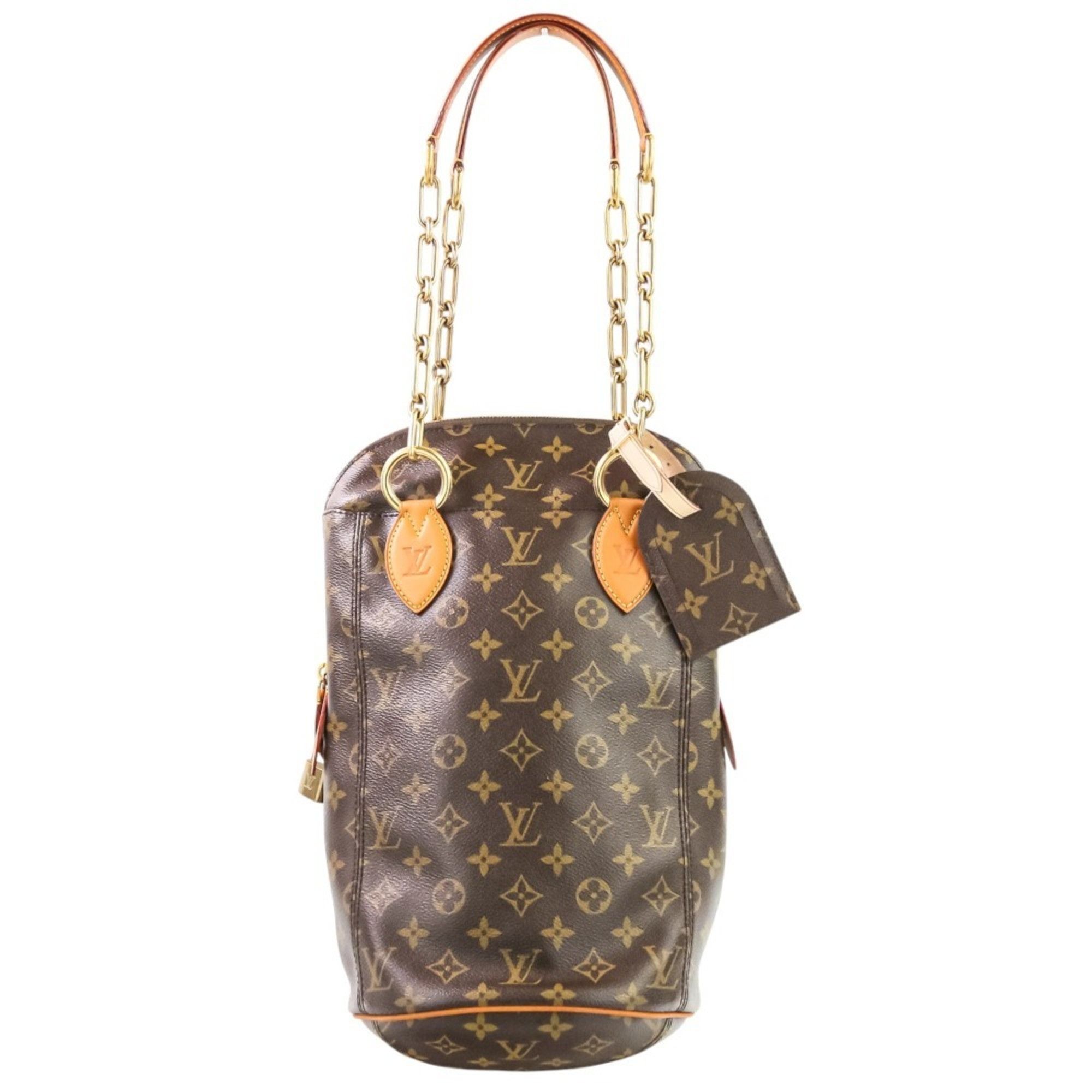 Louis Vuitton x Karl Lagerfeld Monogram Baby Punching Shoulder Bag M40230 Brown Women's