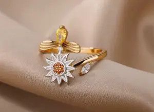 Jewelry Kobashi x Kouno Sunflower Adjustable Ring Size ONE SIZE - 2 Thumbnail
