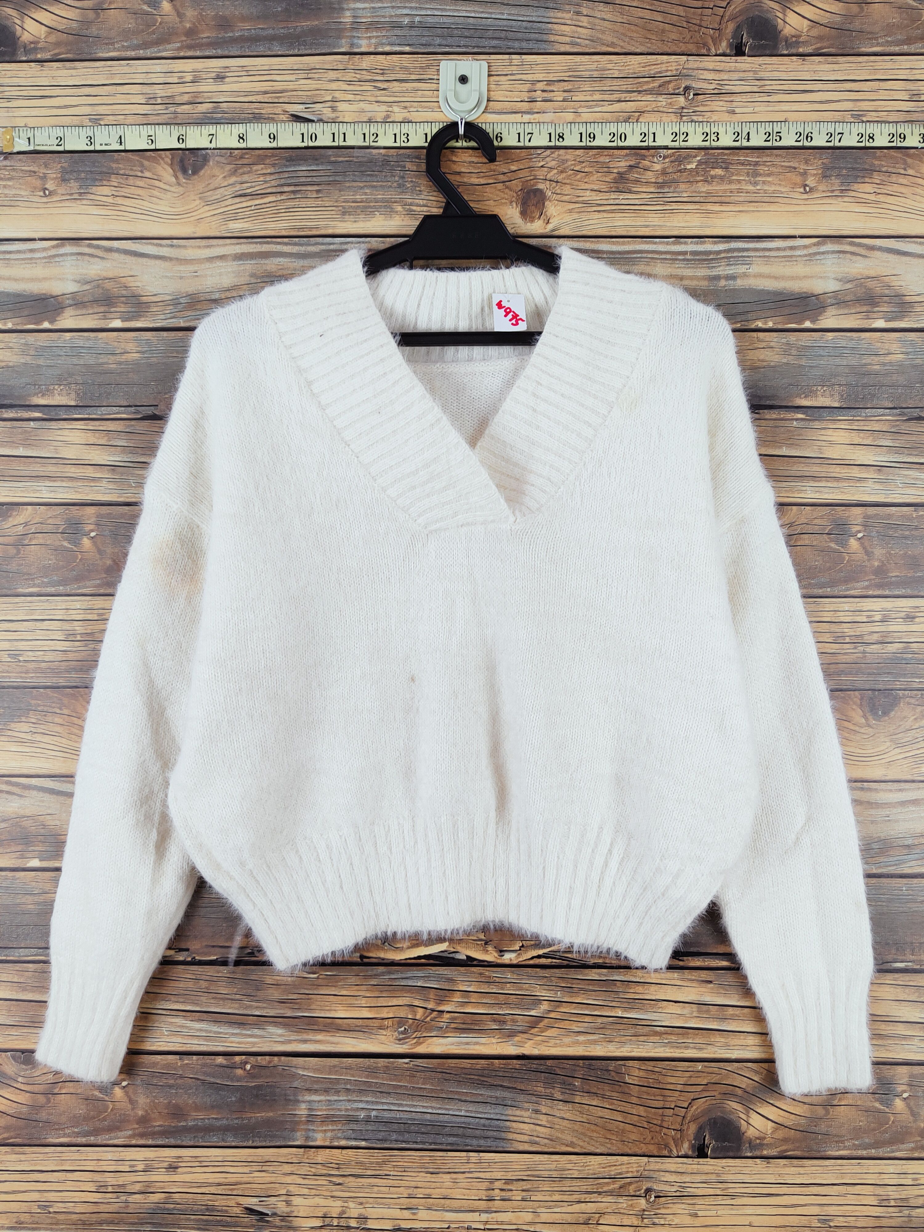 Homespun Knitwear Japanese Brand Ivory Shag Shaggy Fur Mohair Knitwear #W975 Size S / US 4 / IT 40 - 1 Thumbnail