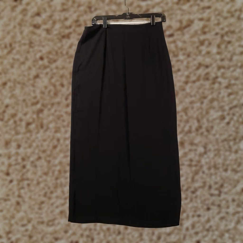 Vintage VINTAGE Chicos Private Edition Maxi Skirt Medium Black 1 USA Made Career Size 32" / US 10 / IT 46 - 1 Thumbnail