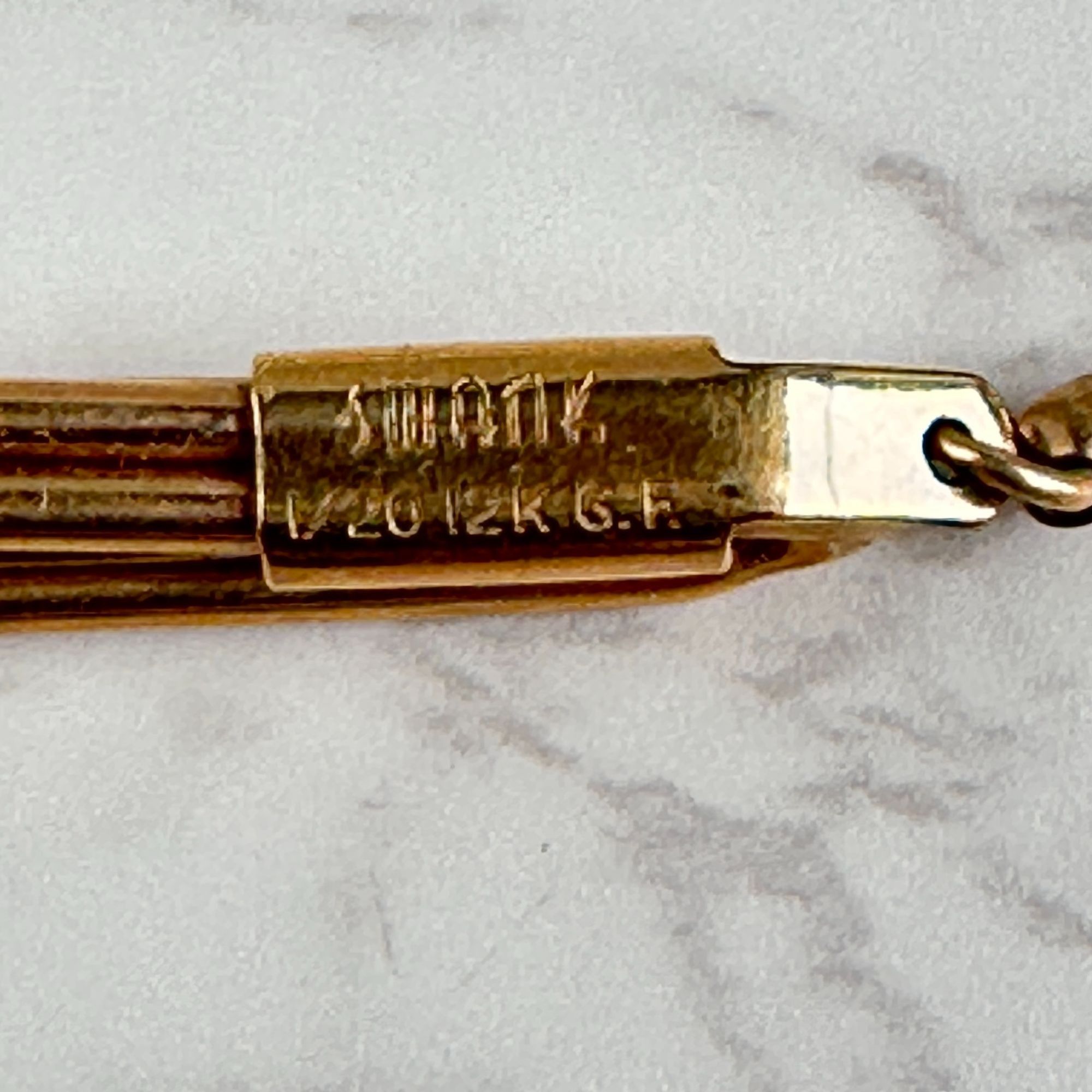 Vintage Swank 12K GF Vintage Tie Clip w/ Chain Size ONE SIZE - 8 Thumbnail