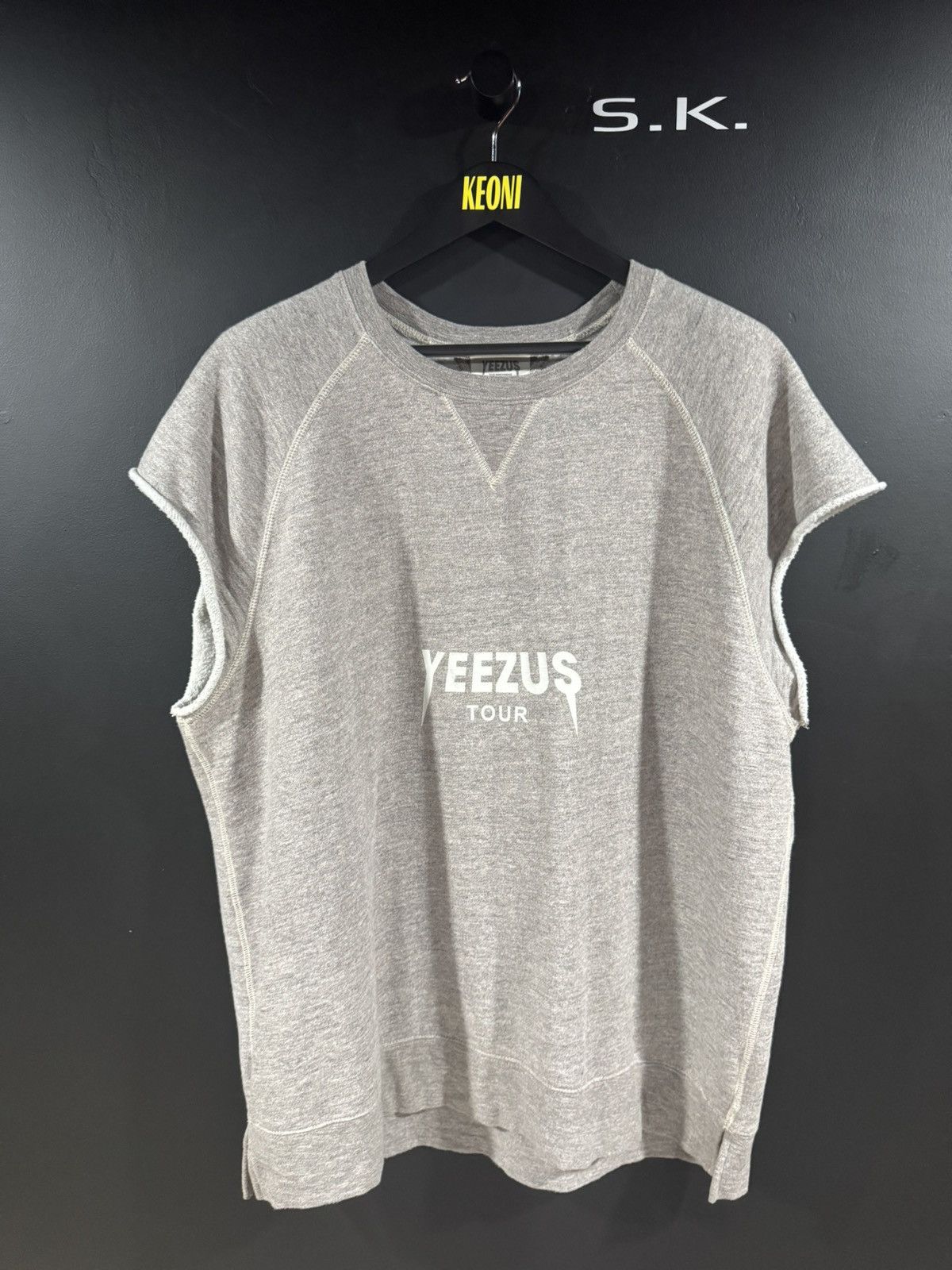 Yeezy Kanye West Yeezus Tour Sleeveless Grey Sweatshirt XL