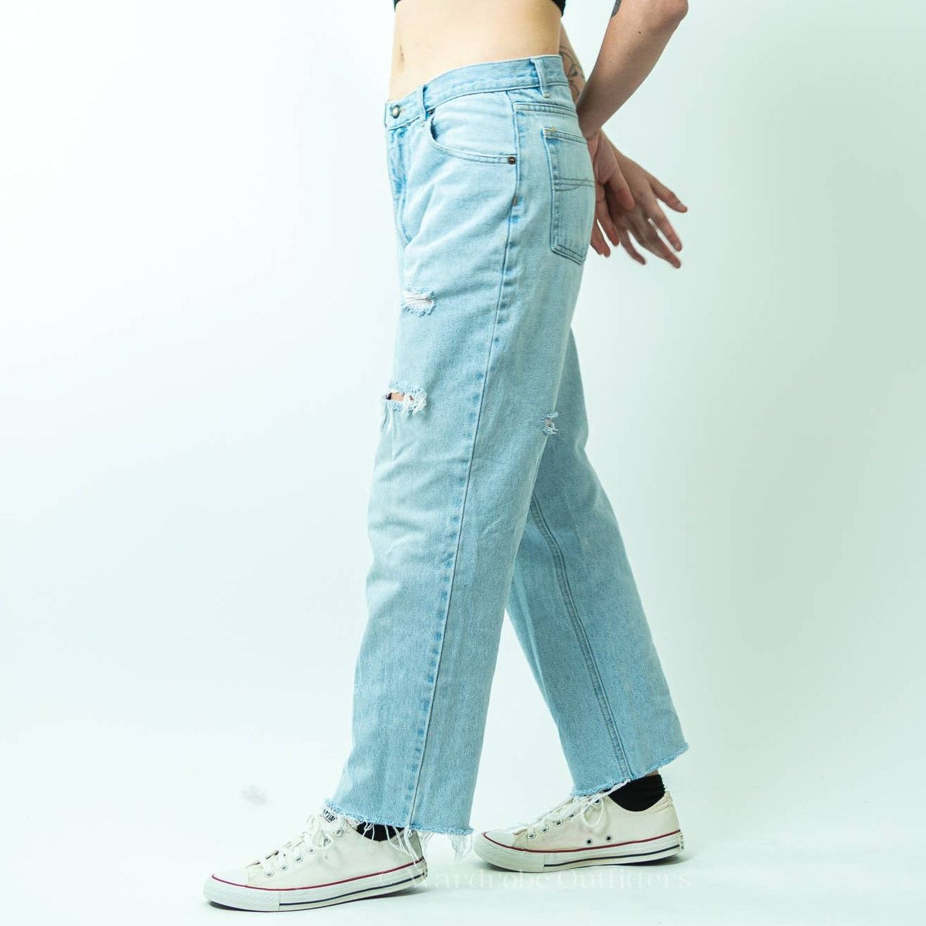 Vintage Vintage 90's Bugle Boy Gold Crest Mom Jeans - 33x30 Size 33" - 3 Thumbnail