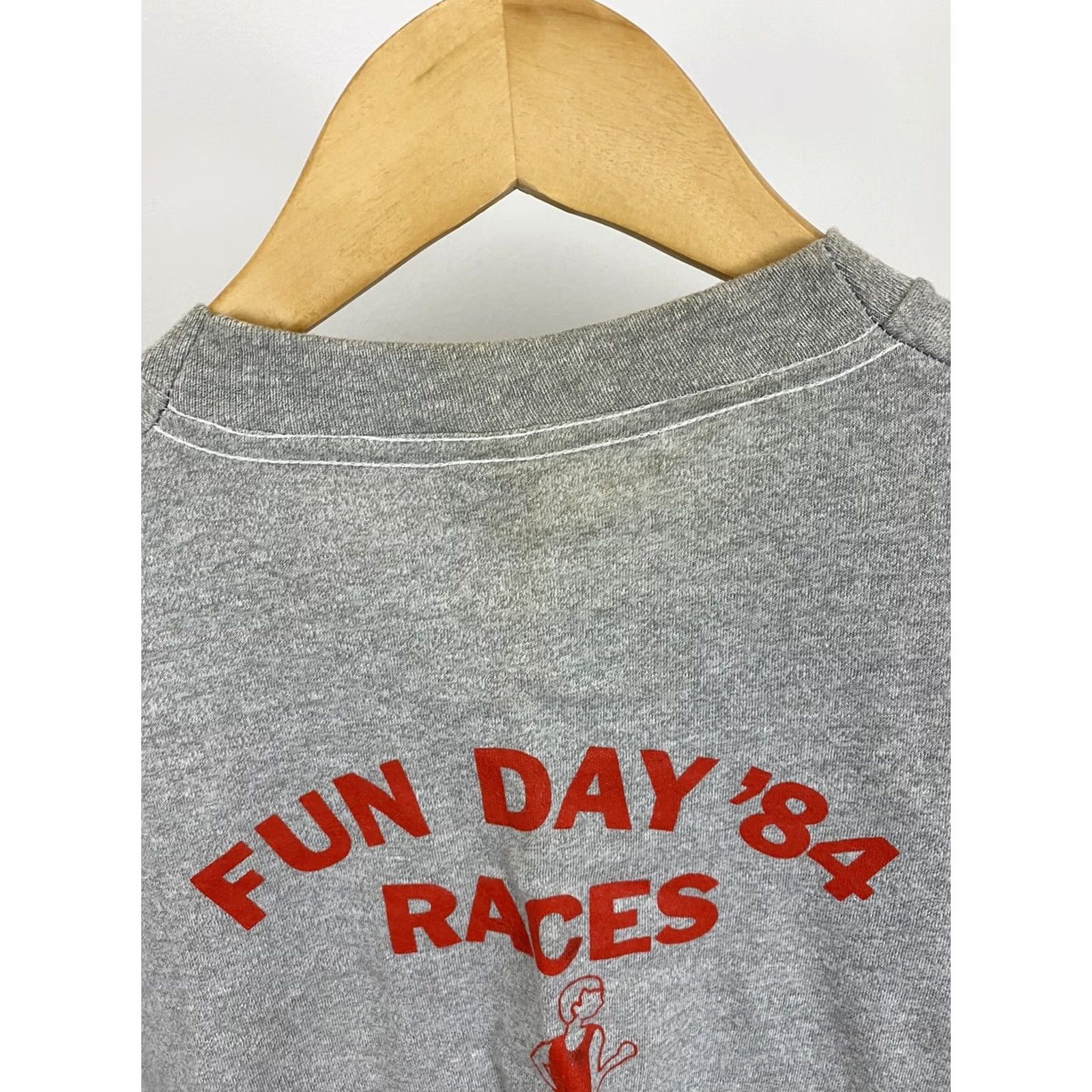 Vintage VTG 80s Barq's Root Beer Fun Day Races Thin Single Stitch T-Shirt Size M Screen Stars USA Gray Short Sleeve Mens Shirts" Size US M / EU 48-50 / 2 - 7 Thumbnail