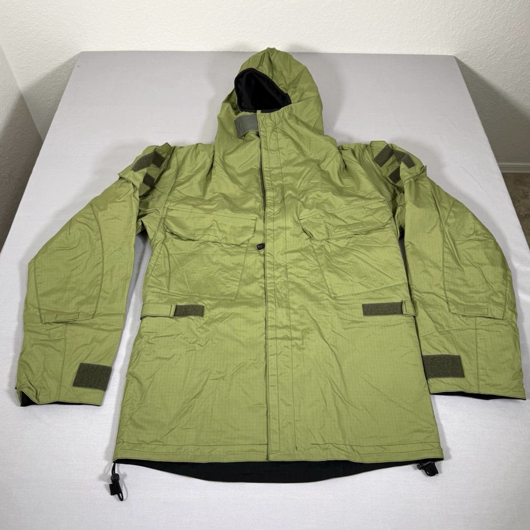 Vintage OPEC Military Jacket Men's Medium Green Nylon Zip Up Workwear Regular Fit Size US 31 - 2 Thumbnail