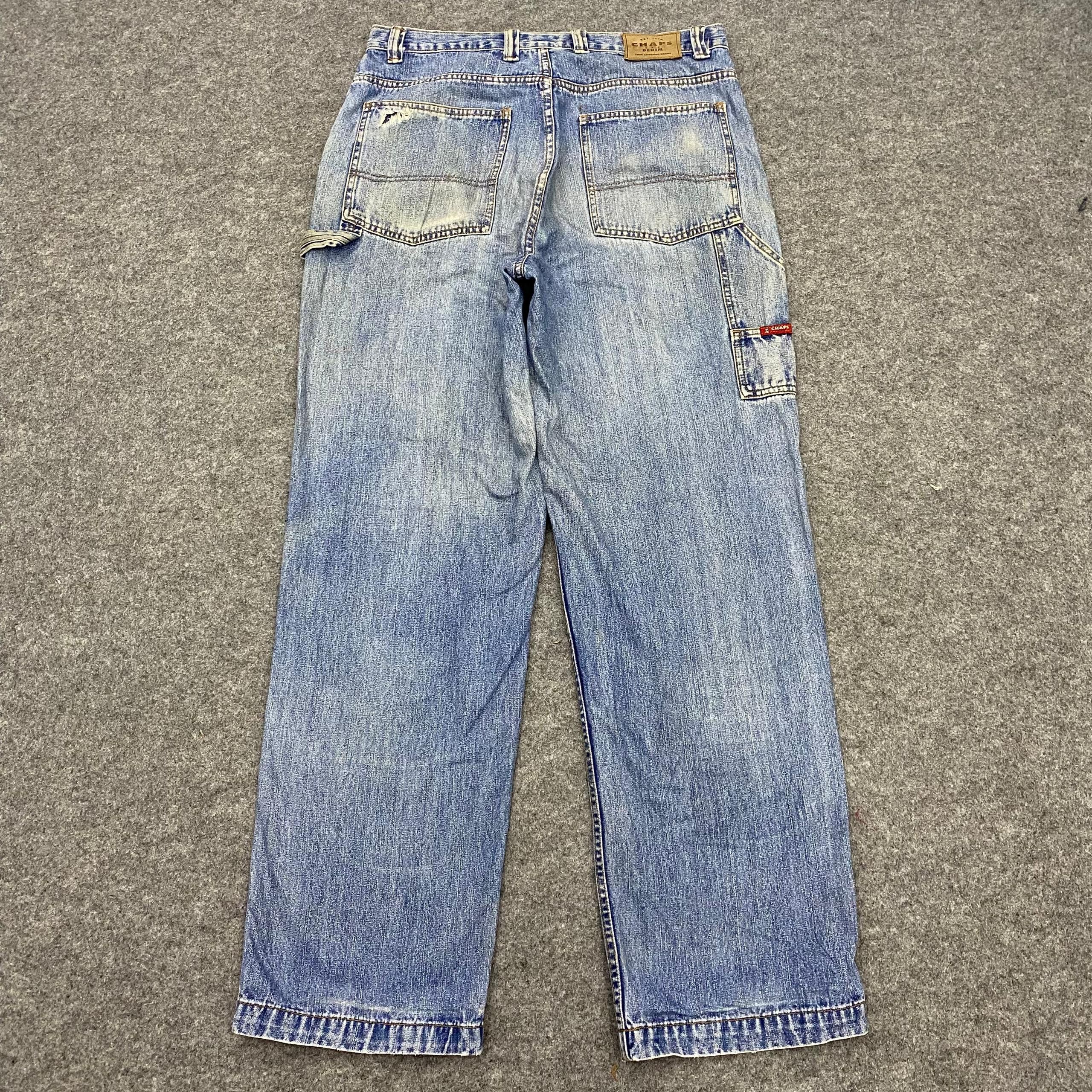 Chaps 💥Best Offer💥Vintage Chap Denim Canperter Distressed Denim Size US 34 / EU 50 - 3 Thumbnail