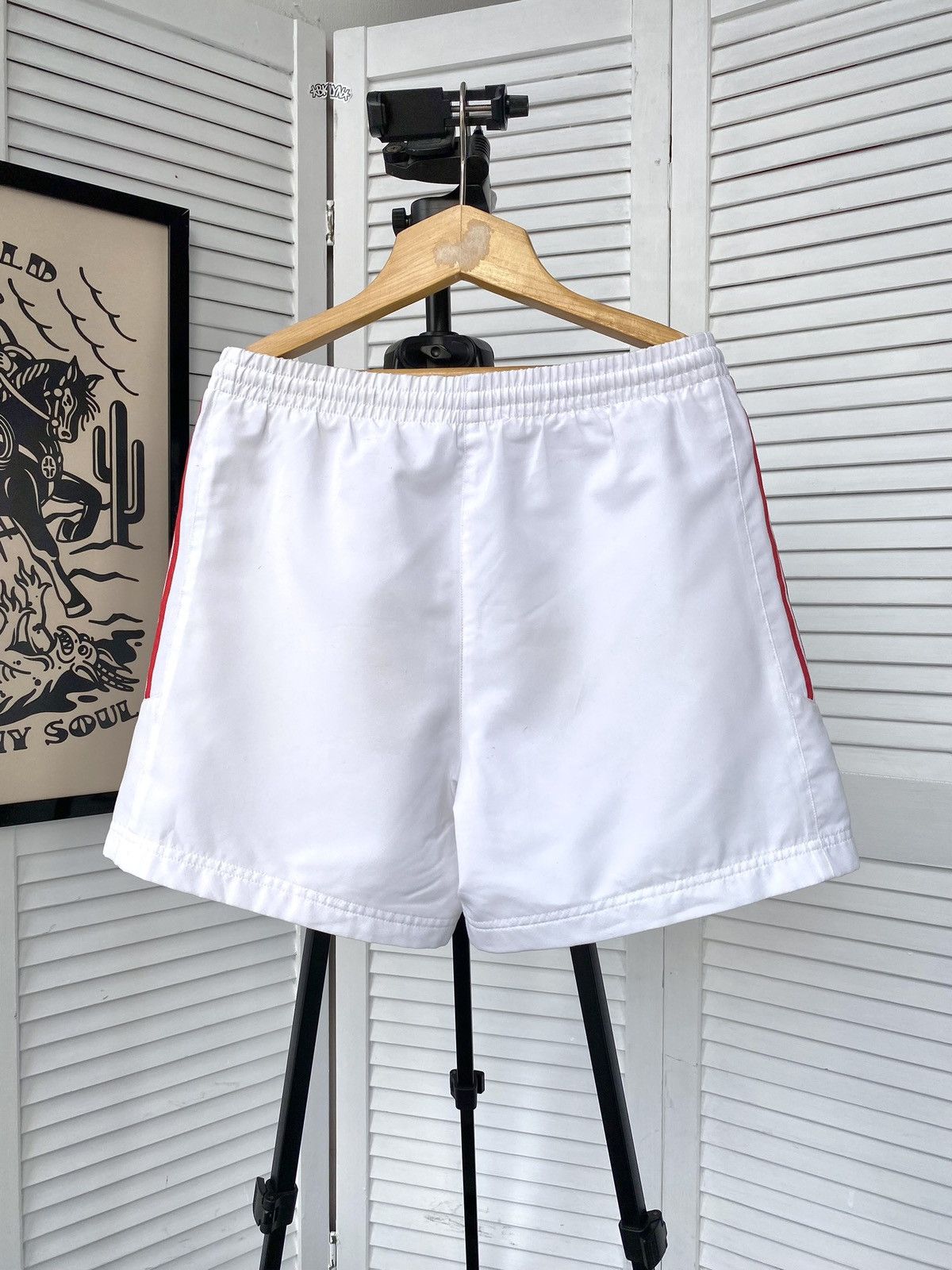Adidas × Vintage Vintage Adidas Track Striped Shorts Retro Athletic Size US 32 / EU 48 - 3 Thumbnail