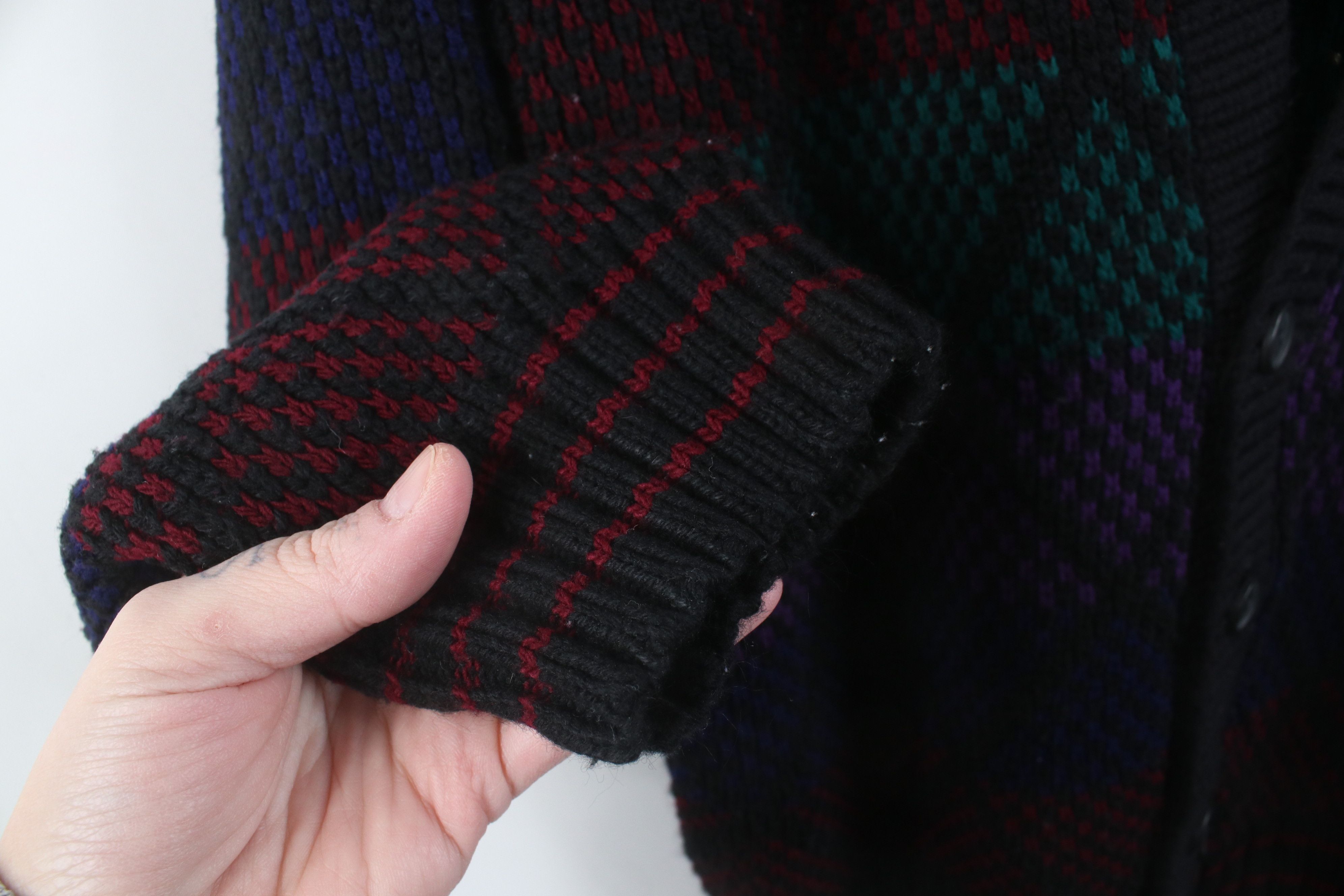 Vintage Vintage 90s Streetwear Chunky Knit Cardigan Sweater USA Size US S / EU 44-46 / 1 - 7 Thumbnail