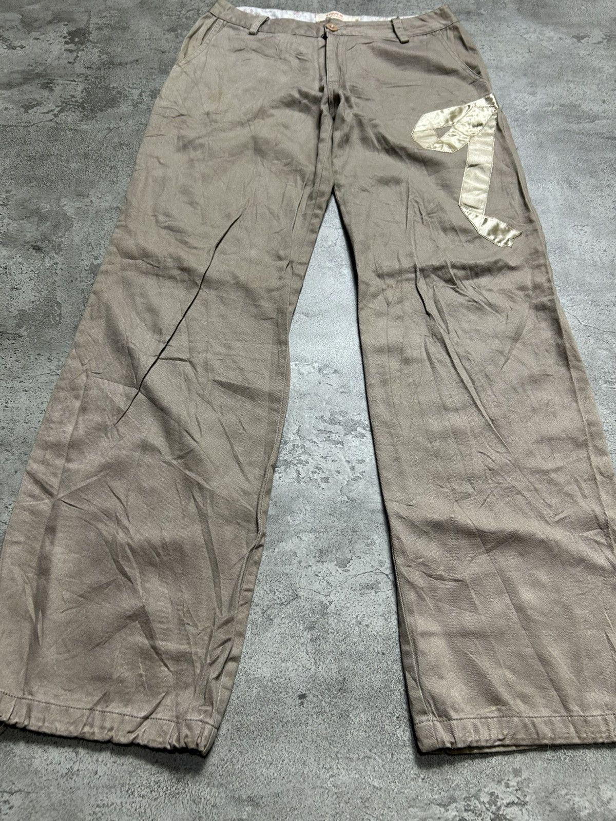 PPFM 2000s PPFM Unique Ribbon Motif Pants Size US 26 / EU 42 - 4 Thumbnail
