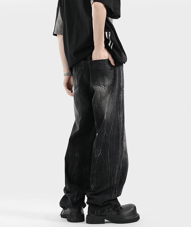Japanese Brand × Vintage American street men's cleanfit washed straight flared jeans Size US 32 / EU 48 - 4 Thumbnail