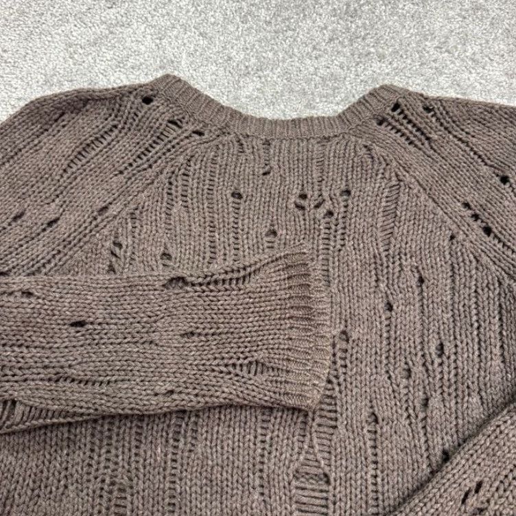 AQUA Aqua Wool Cashmere Sweater Womens Small Brown Knit Pullover Fall Winter Casual Size S / US 4 / IT 40 - 3 Thumbnail