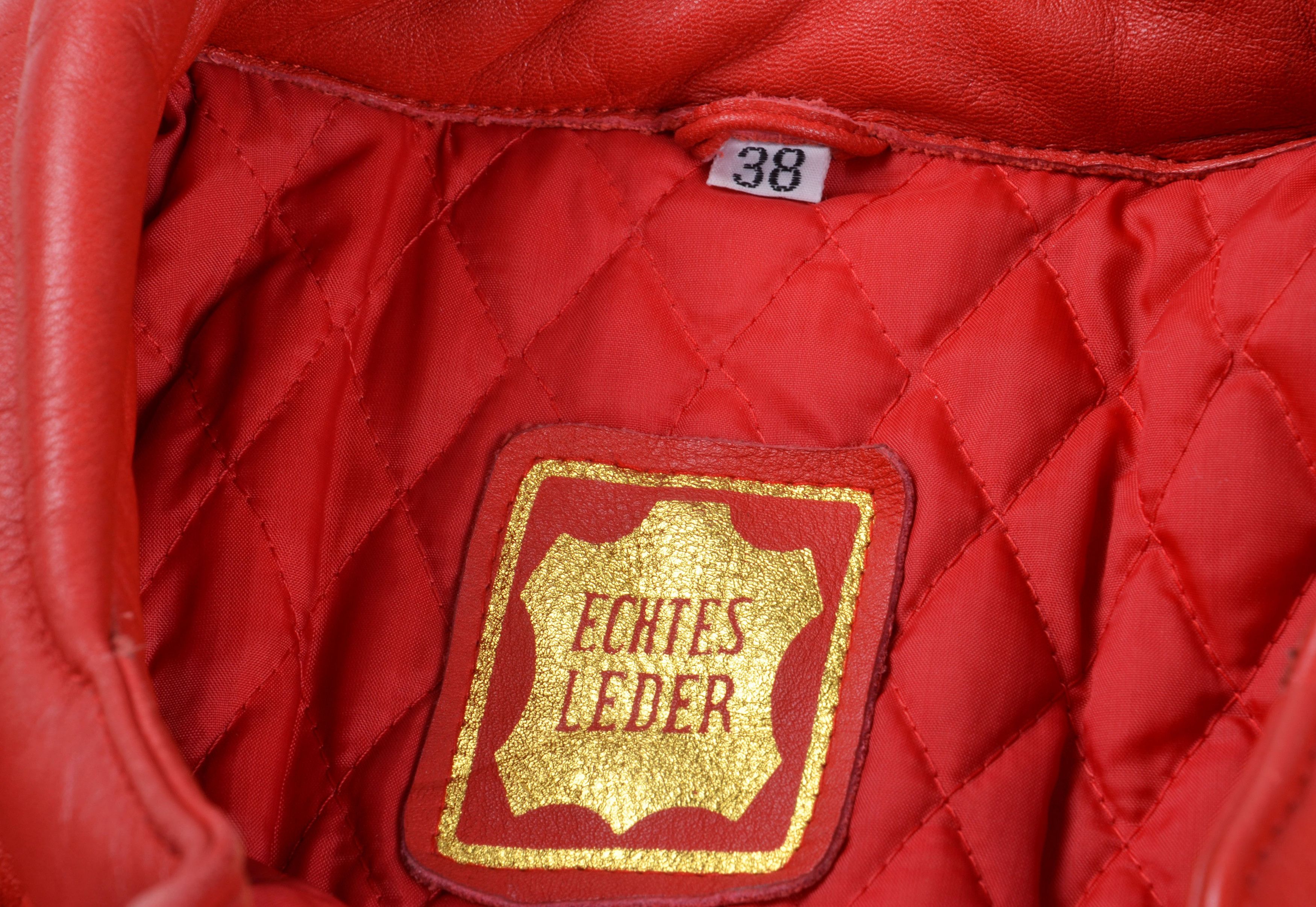 Other Vintage IXS Red Leather Moto Bike Racing Jacket Size S / US 4 / IT 40 - 9 Thumbnail