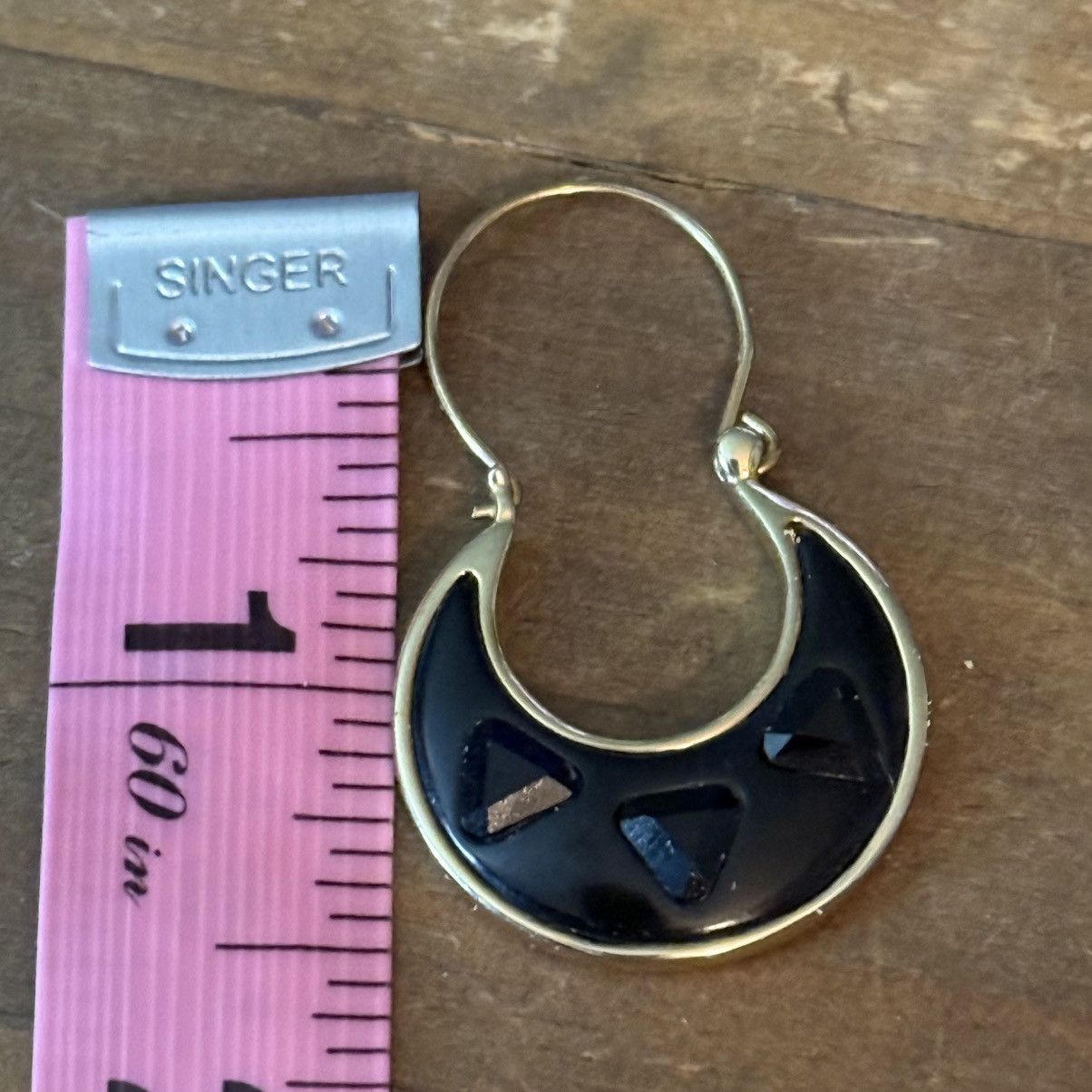 House of Harlow House of Harlow 1960 gold and black crescent hoop earrings Size ONE SIZE - 2 Thumbnail