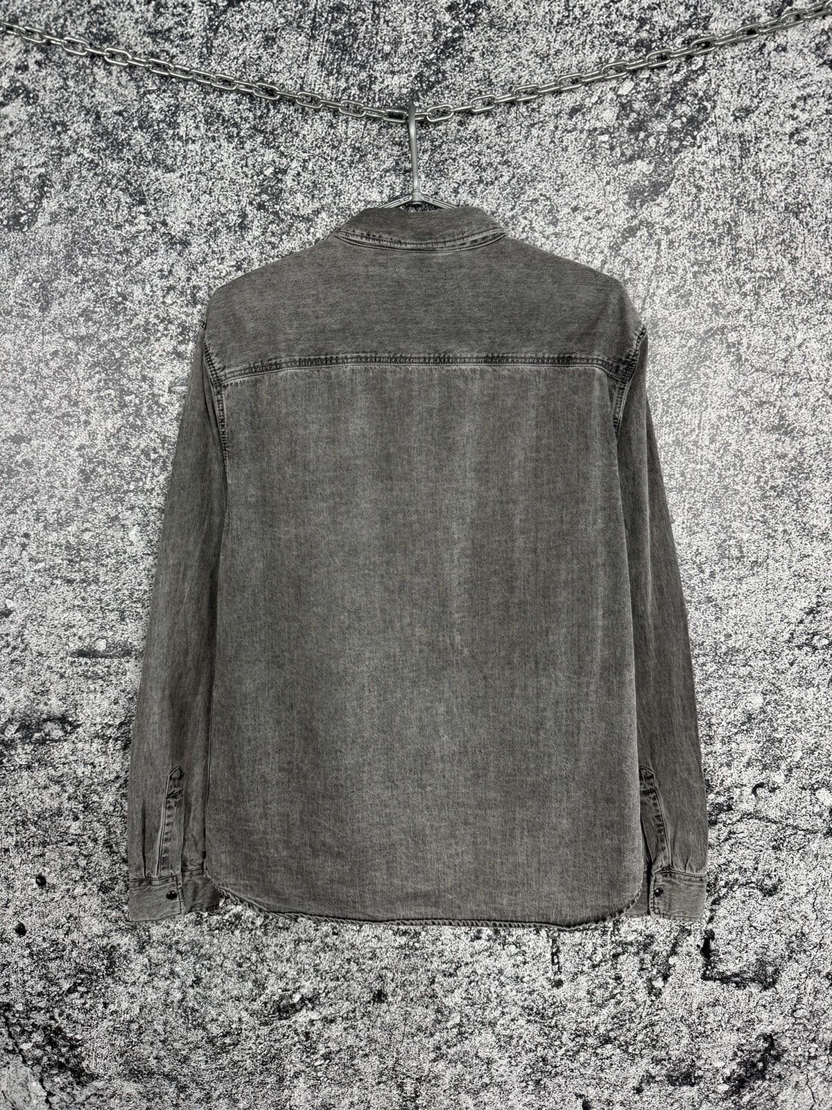 Allsaints Allsaints Burlington Long Sleeve Denim Shirt Snap Button Size US L / EU 52-54 / 3 - 10 Thumbnail