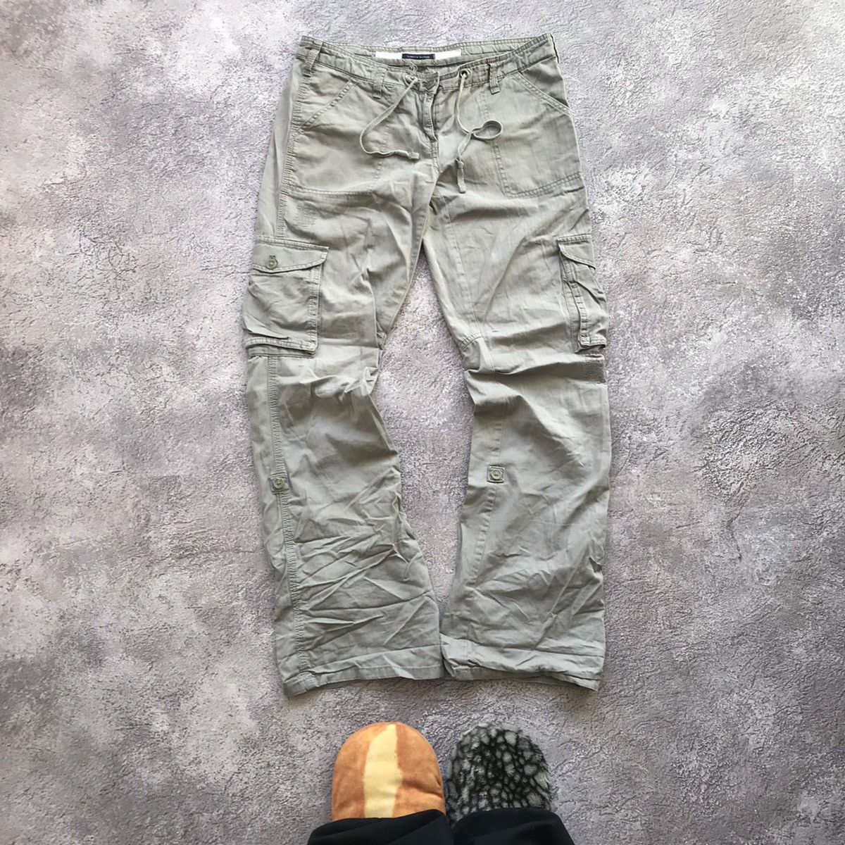 Vintage Vintage 90s Baggy Cargo Pants Distressed Parachute Streetwea Size 30" / US 8 / IT 44 - 2 Thumbnail
