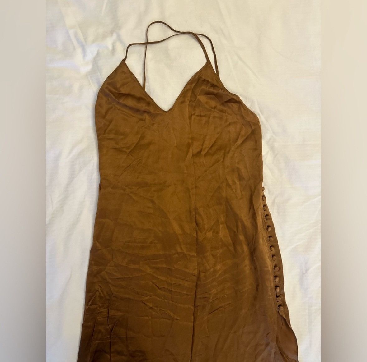 Reformation REFORMATION 100% Silk Satin Slip Dress Size S / US 4 / IT 40 - 1 Thumbnail