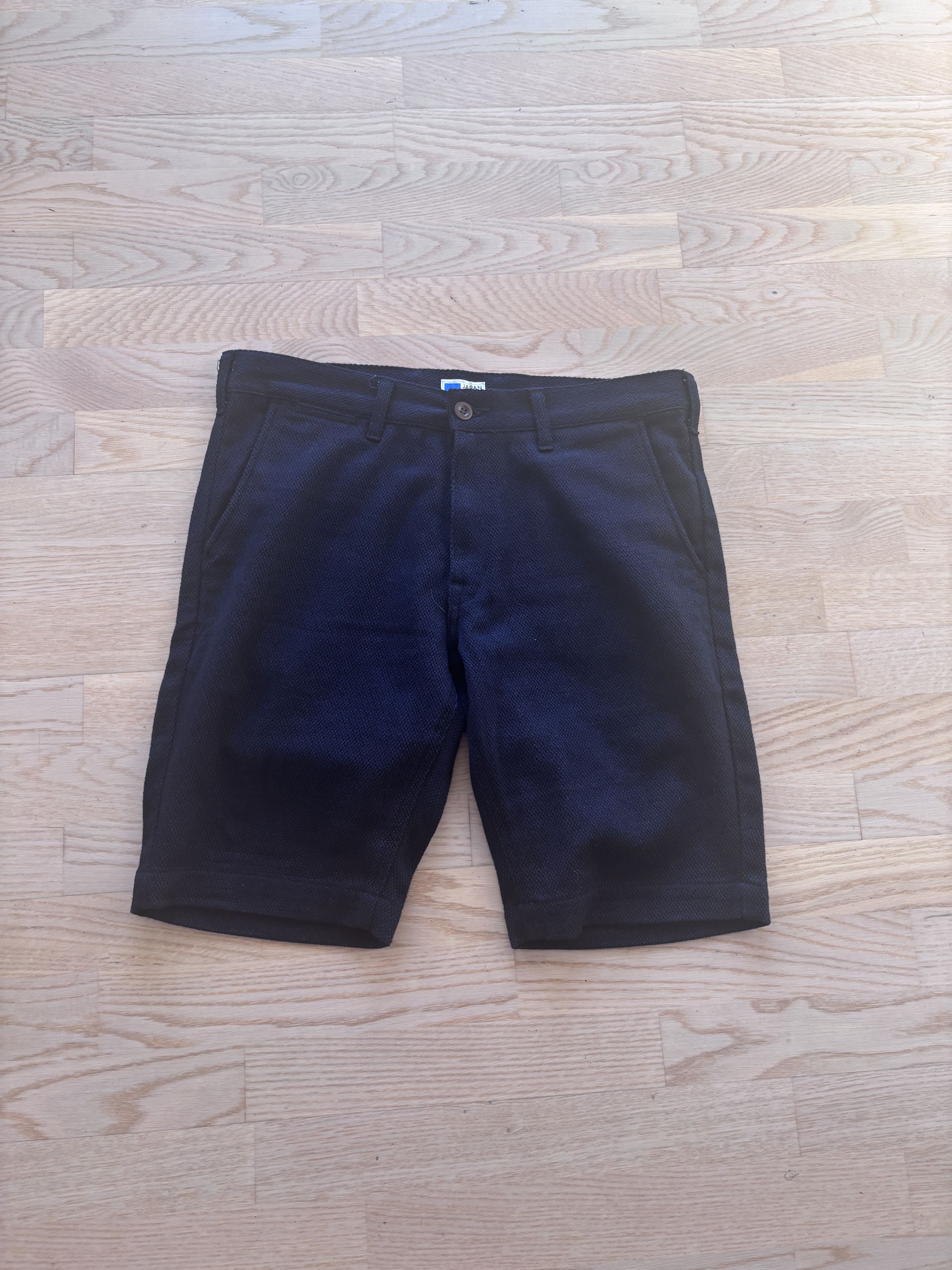 Japan Blue BNWOT - Navy Blue 7oz Sashiko Shorts – Size L – Brand New Size US 34 / EU 50 - 1 Thumbnail