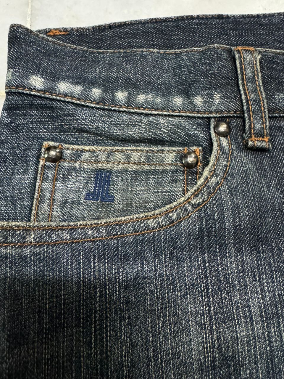 Lanvin 💥Insane💥 90s Lanvin Collection Rusty Sick Mudwash Dark Jean Size US 32 / EU 48 - 7 Thumbnail