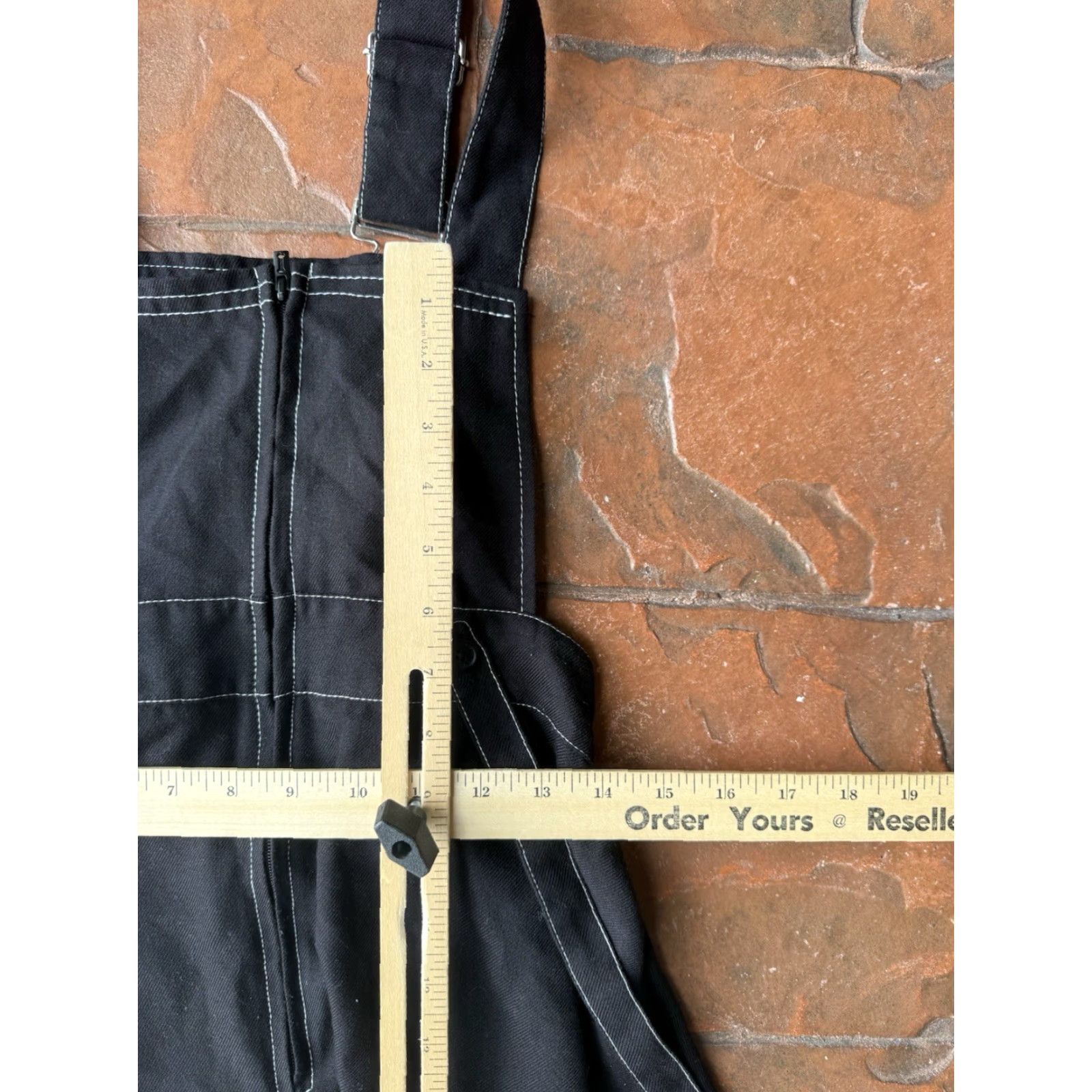 Vintage VINTAGE? No. Royal Bones Daang Goodman Romper Overall Skirt Women's L Black Canvas Logo Punk 90s Styles Womens Size 36" / US 14 / IT 50 - 5 Thumbnail
