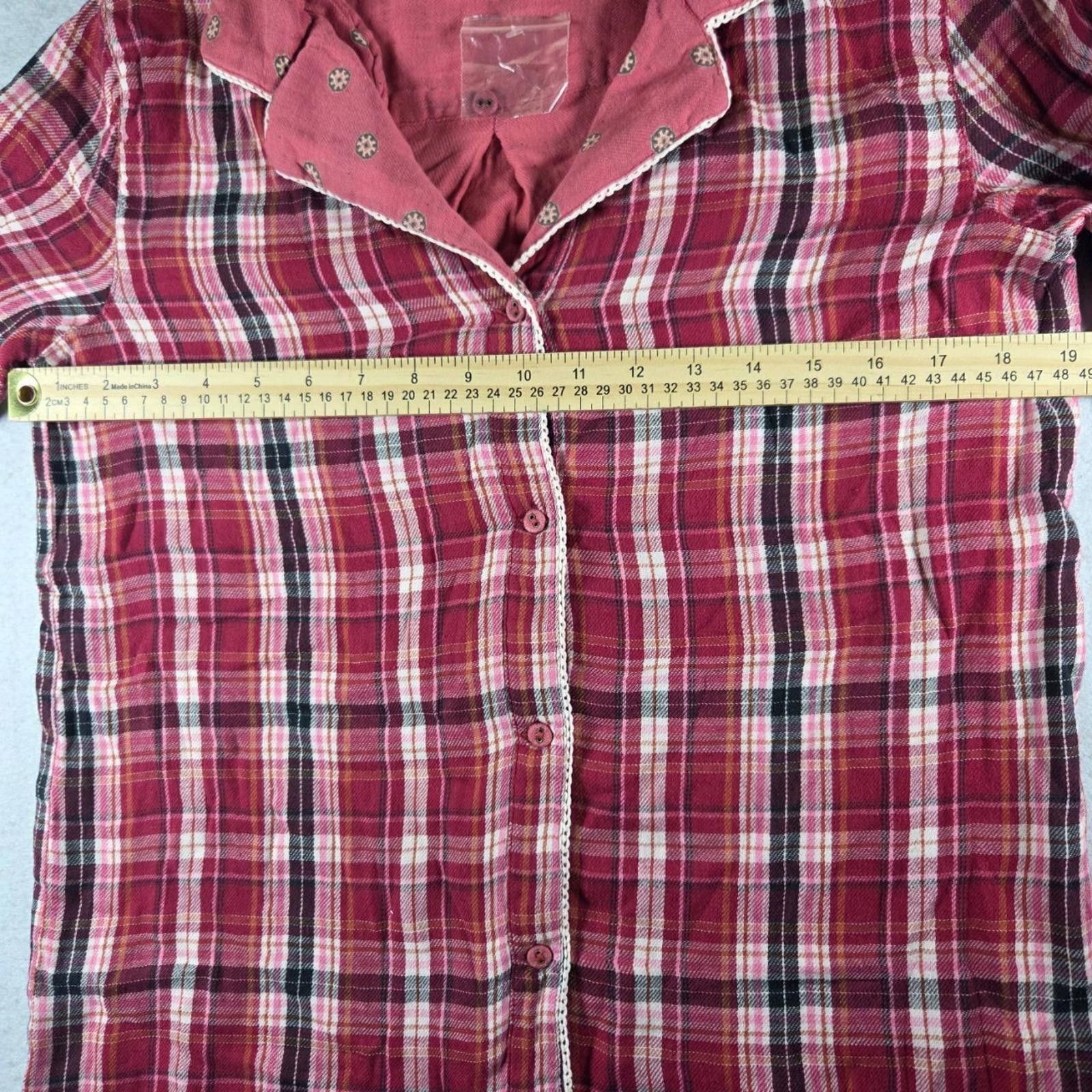 Sundae School Sundance Women's Button Up Top Small Red Plaid Flannel Size S / US 4 / IT 40 - 7 Thumbnail