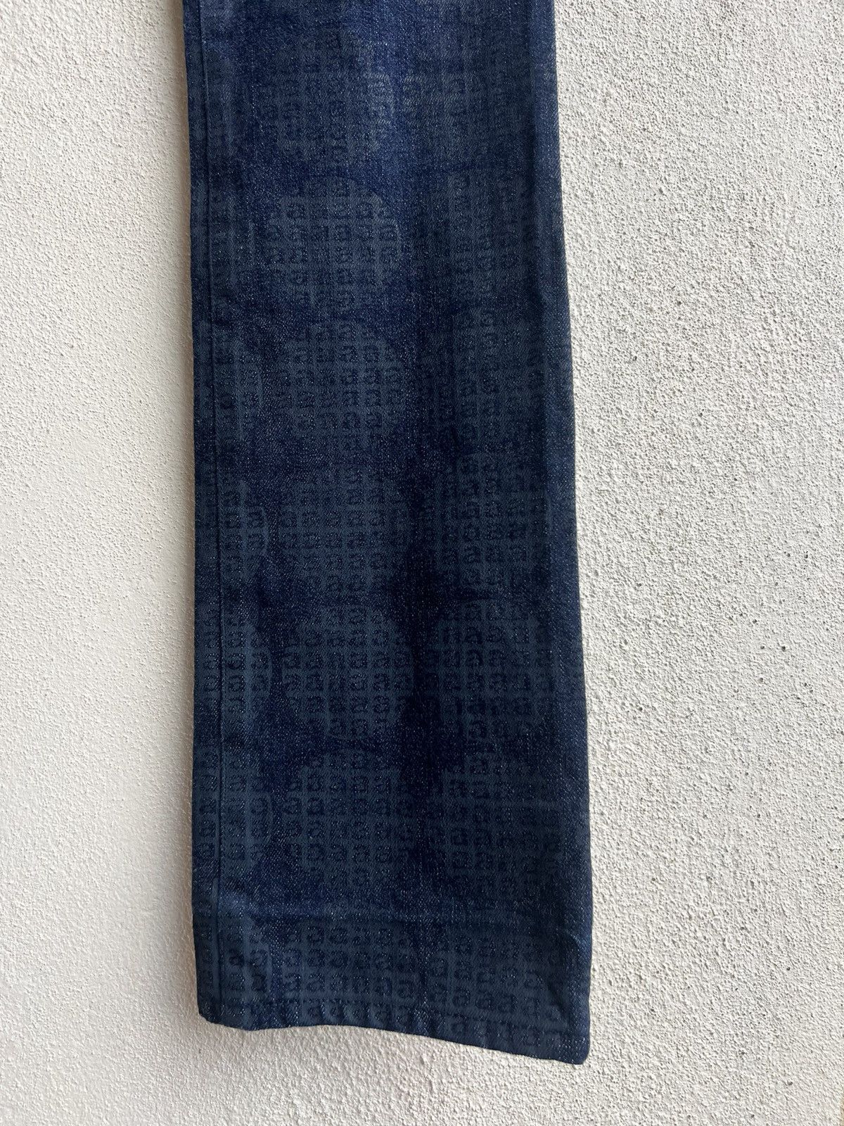 Vintage St. Anton Japan All Print Coated Waxed Denim Bootcut Jeans Size US 30 / EU 46 - 11 Thumbnail