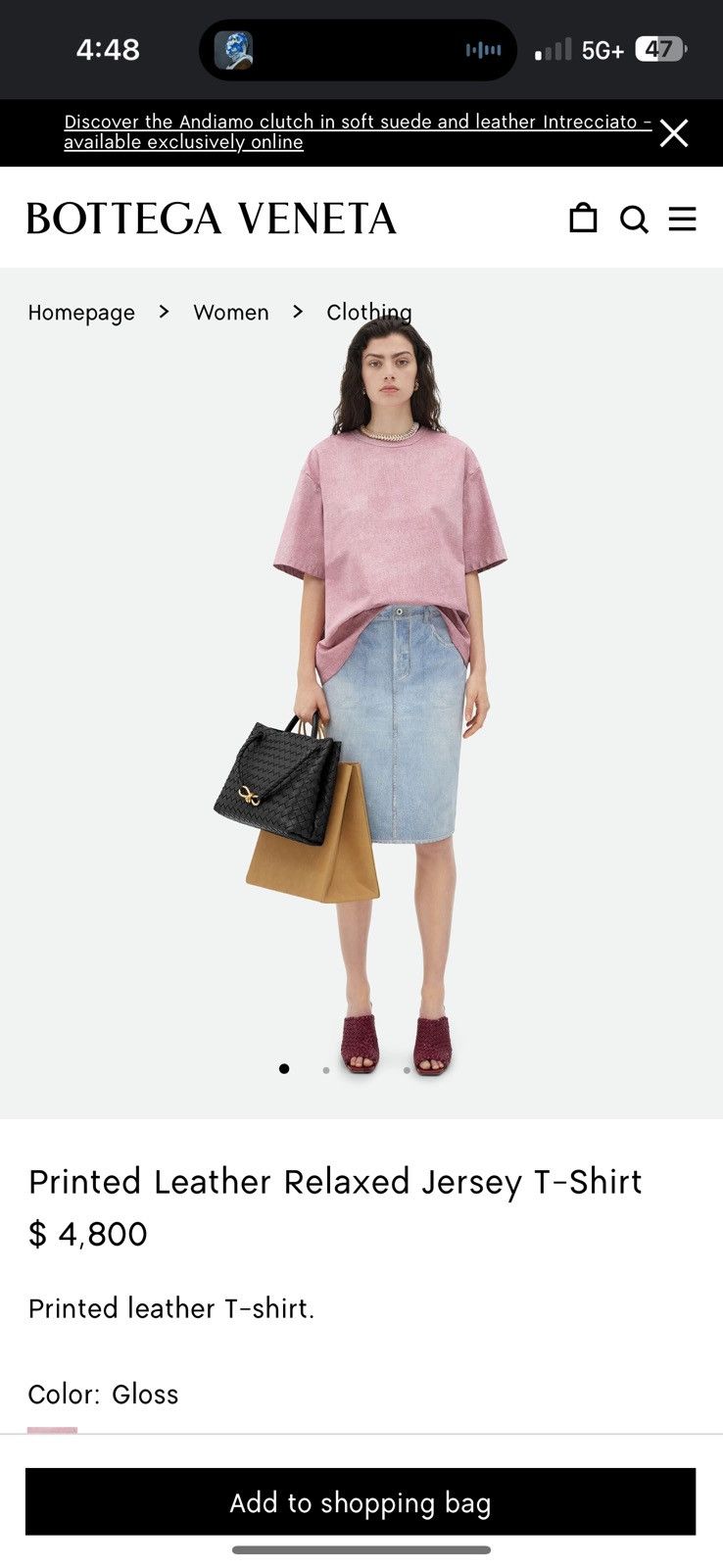 Bottega Veneta $4,800 leather printed trompe l’oeil t shirt Size US M / EU 48-50 / 2 - 4 Thumbnail