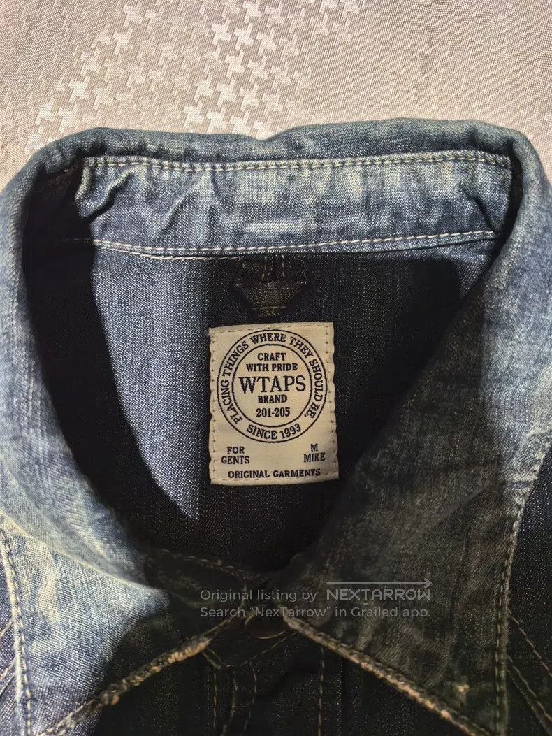Wtaps Wtaps Washed vintage denim shirt Size US M / EU 48-50 / 2 - 5 Thumbnail
